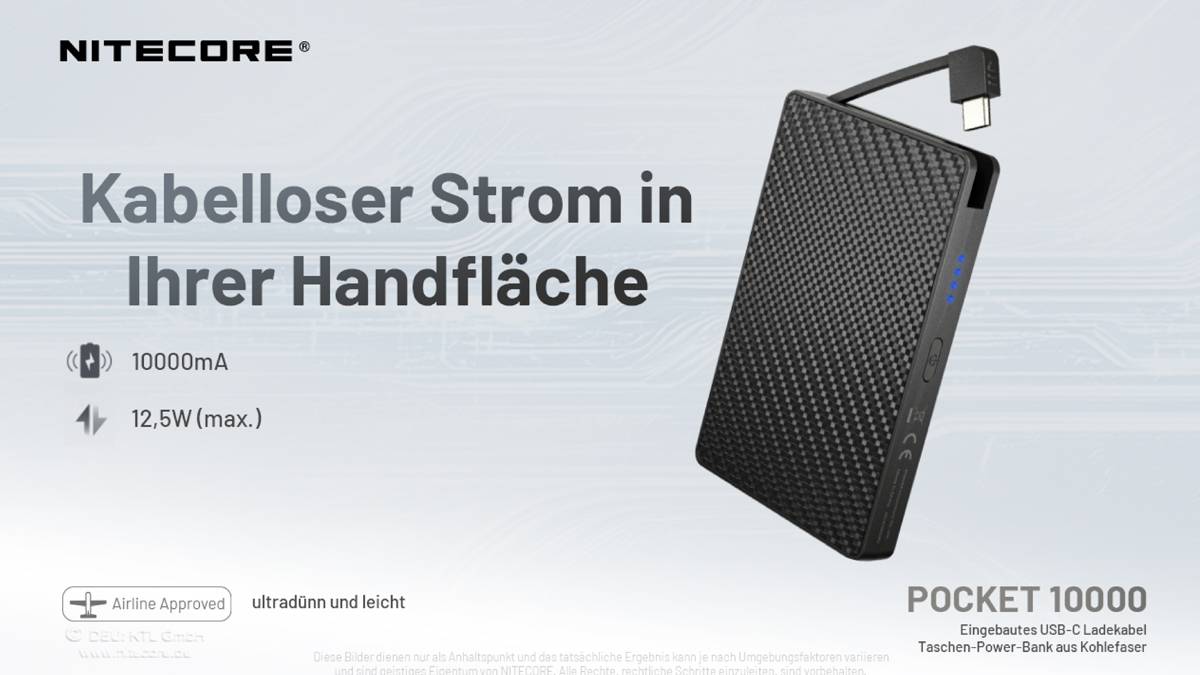 Nitecore Powerbank POCKET10000 - 10000mAh