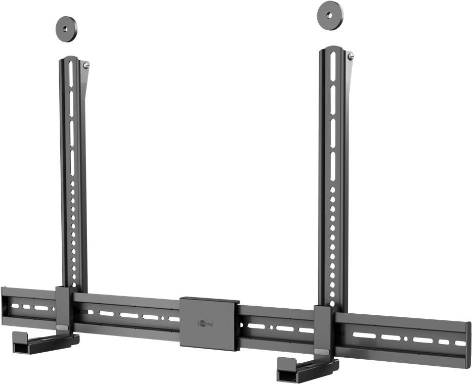 Goobay Soundbar-Halterung für TV-Geräte Universal, schwarz - sichere, dezente Halterung mit gepolsterten Füßen für alle
