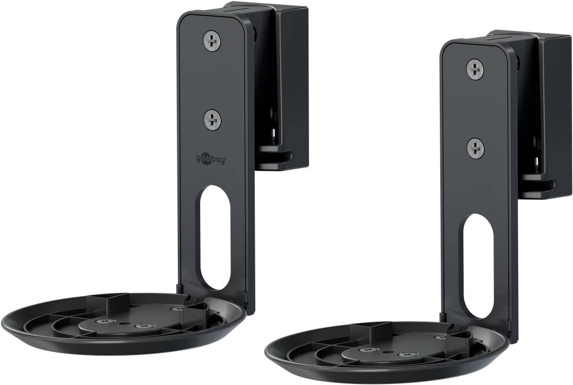 Goobay Lautsprecher-Wandhalterung Modern Era 1 Flex, schwarz - 2 Stück, kompatibel mit dem Sonos Era 100, schwenkbare un