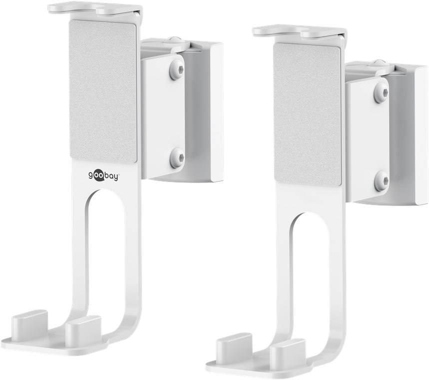 Goobay Lautsprecher-Wandhalterung One Sound Flex, weiß - 2 Stück, kompatibel mit dem Sonos One und Sonos One SL, sichere