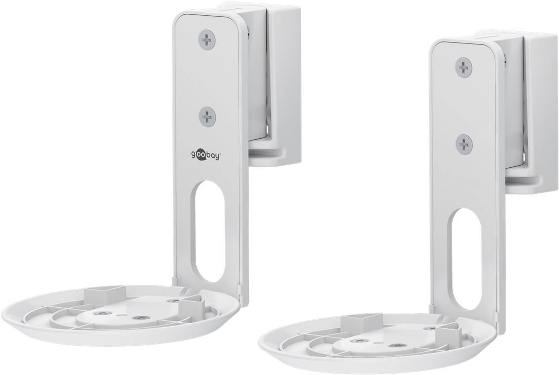 Goobay Lautsprecher-Wandhalterung Modern Era 1 Flex, weiß - 2 Stück, kompatibel mit dem Sonos Era 100, schwenkbare und n
