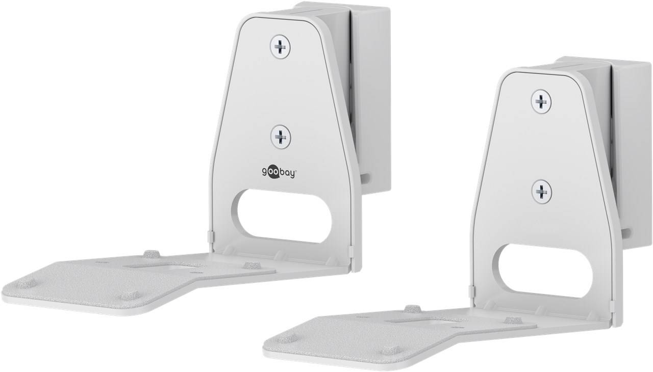 Goobay Lautsprecher-Wandhalterung Modern Era 3 Flex, weiß - 2 Stück, kompatibel mit dem Sonos Era 300, sichere und dezen