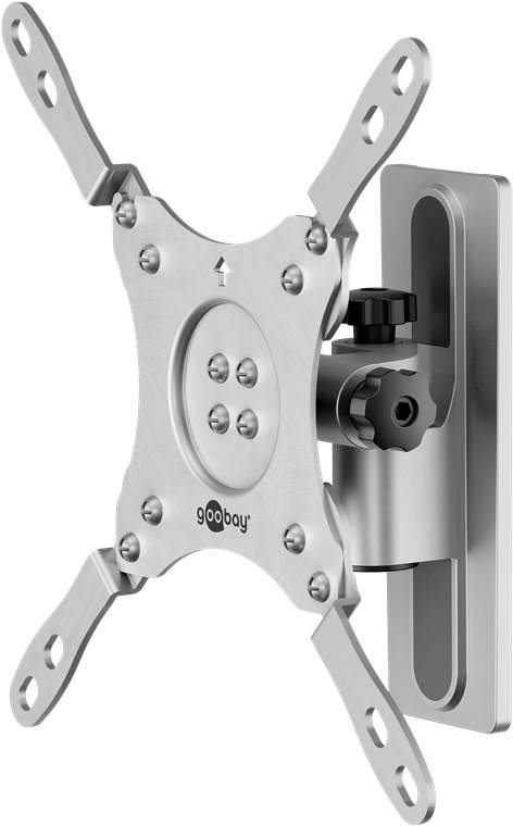 Goobay TV-Wandhalterung Caravan TILT (M), silber - Halterung für Fernseher von 13 bis 43 Zoll (33 – 109 cm), max. 15 kg,