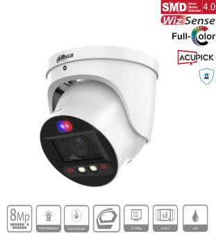 Dahua - IPC-HDW3849HP-ZAS-PV-27135-S5 - IP - Eyeball, - 8MP/Full-Color/WizSense/TIOC 3.0 - 2,7-13,5 mm motor. Objektiv