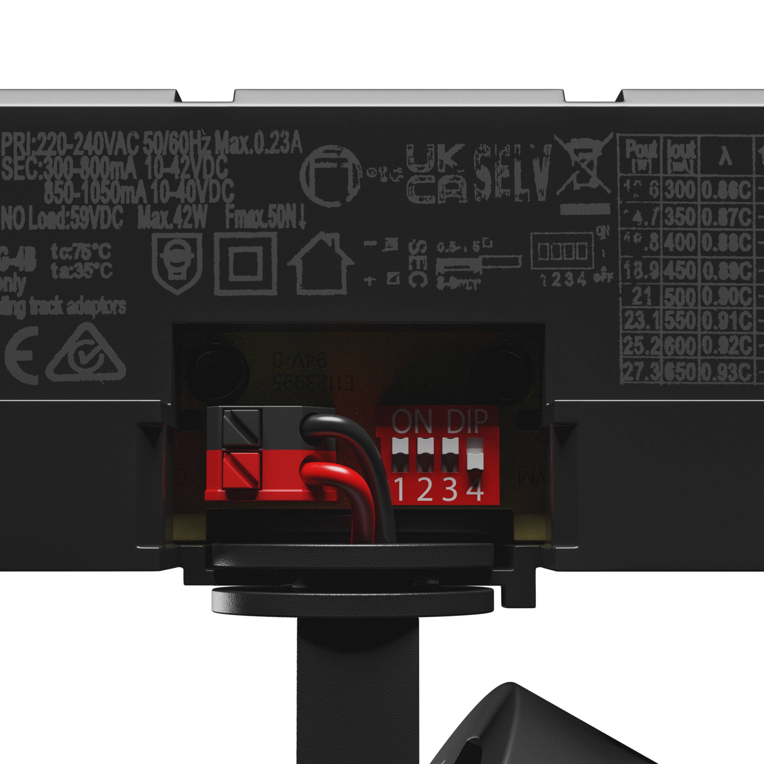 Spectrum LED 3-Phasen Stromschienenstrahler ARTEMIDA MAXI 12-42W 1300-3800lm schwarz 36°/60° Neutralweiß 4000K