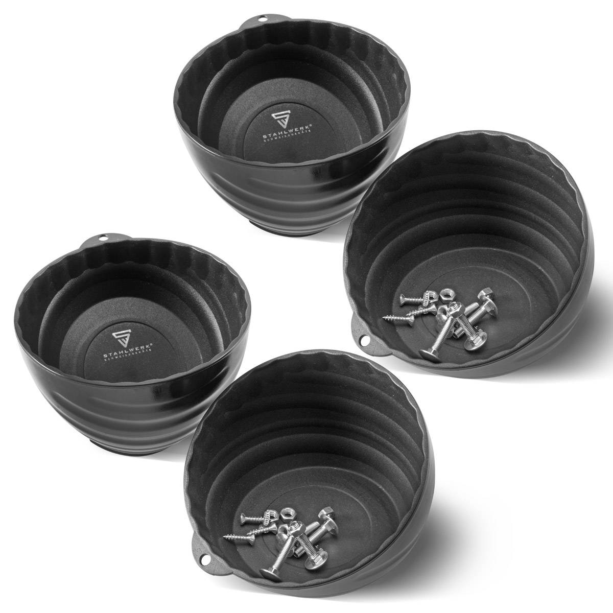 STAHLWERK Magnetschale 6 Zoll aus Kunststoff mit starker Haftkraft 4 Stück