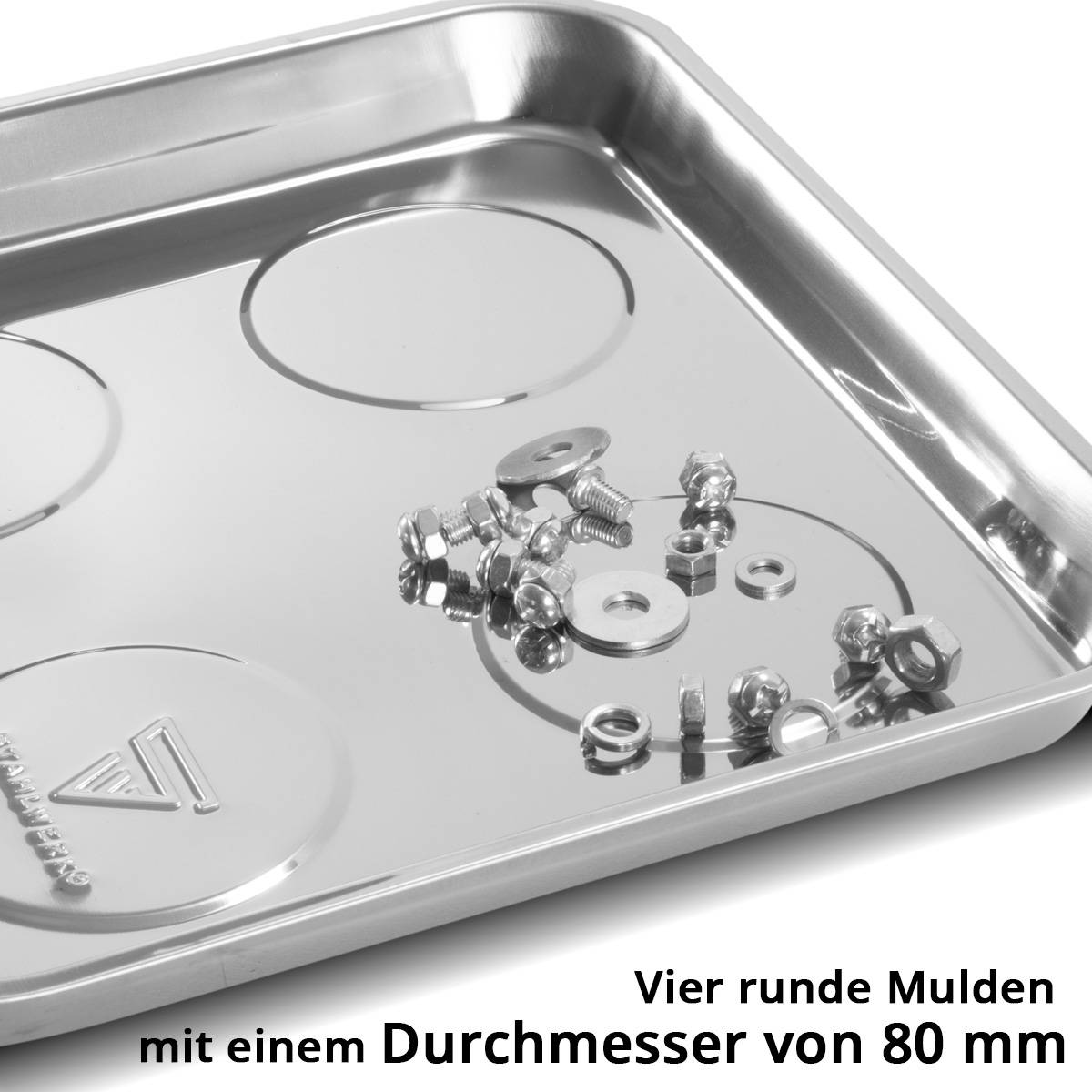 STAHLWERK Magnetschale MS-30 ST 3er Set 270 x 292 x 30mm Magnetteller Haftschale