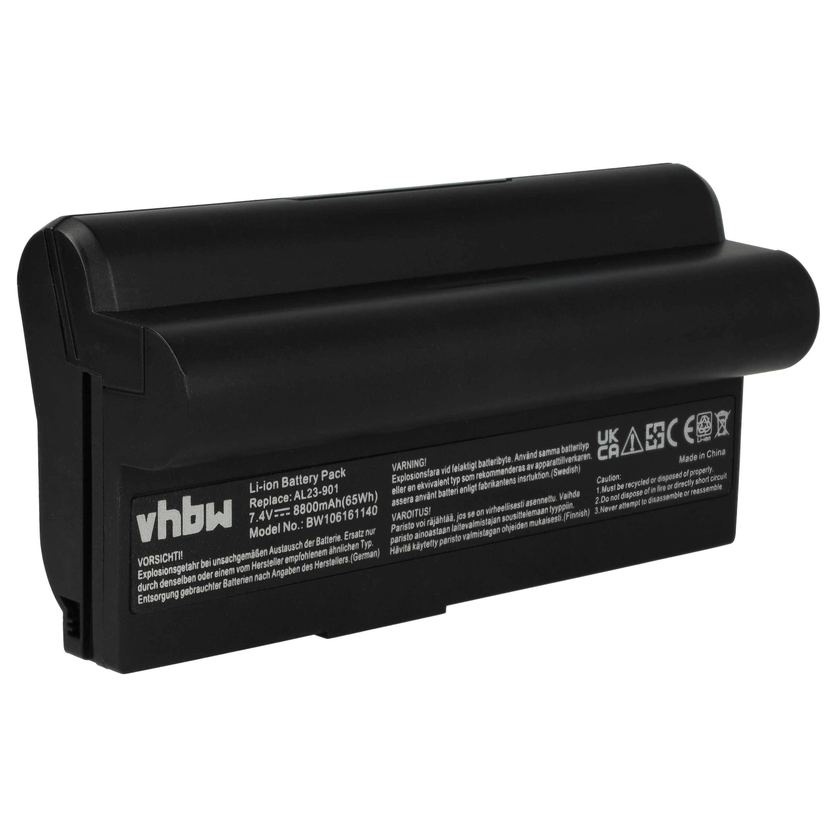 vhbw Akku Ersatz für Asus PL23-901, AL23-901, AP23-901, AL22-901, AP22-1000, AL24-1000 für Notebook (8800 mAh, 7,4 V, Li-Ion)