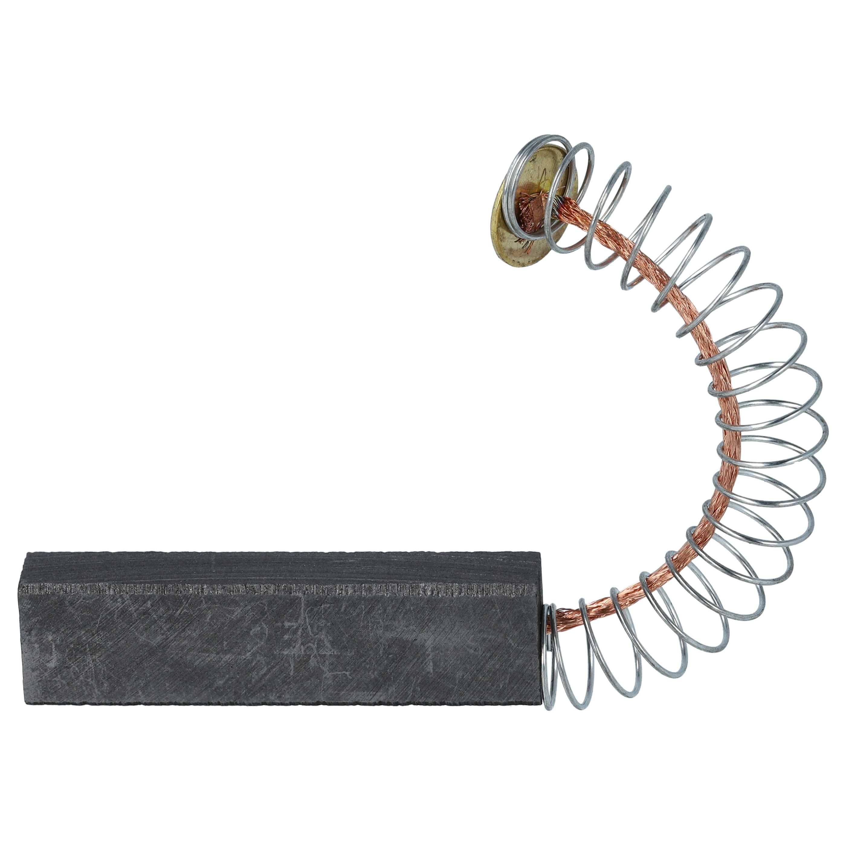 vhbw 2x Kohlebürste kompatibel mit Miele WS54061 TYPWS54061(SE), WS5405 TYPWS5405(NL), WS5405 TYPWS5405(SE) Waschmaschine + Feder
