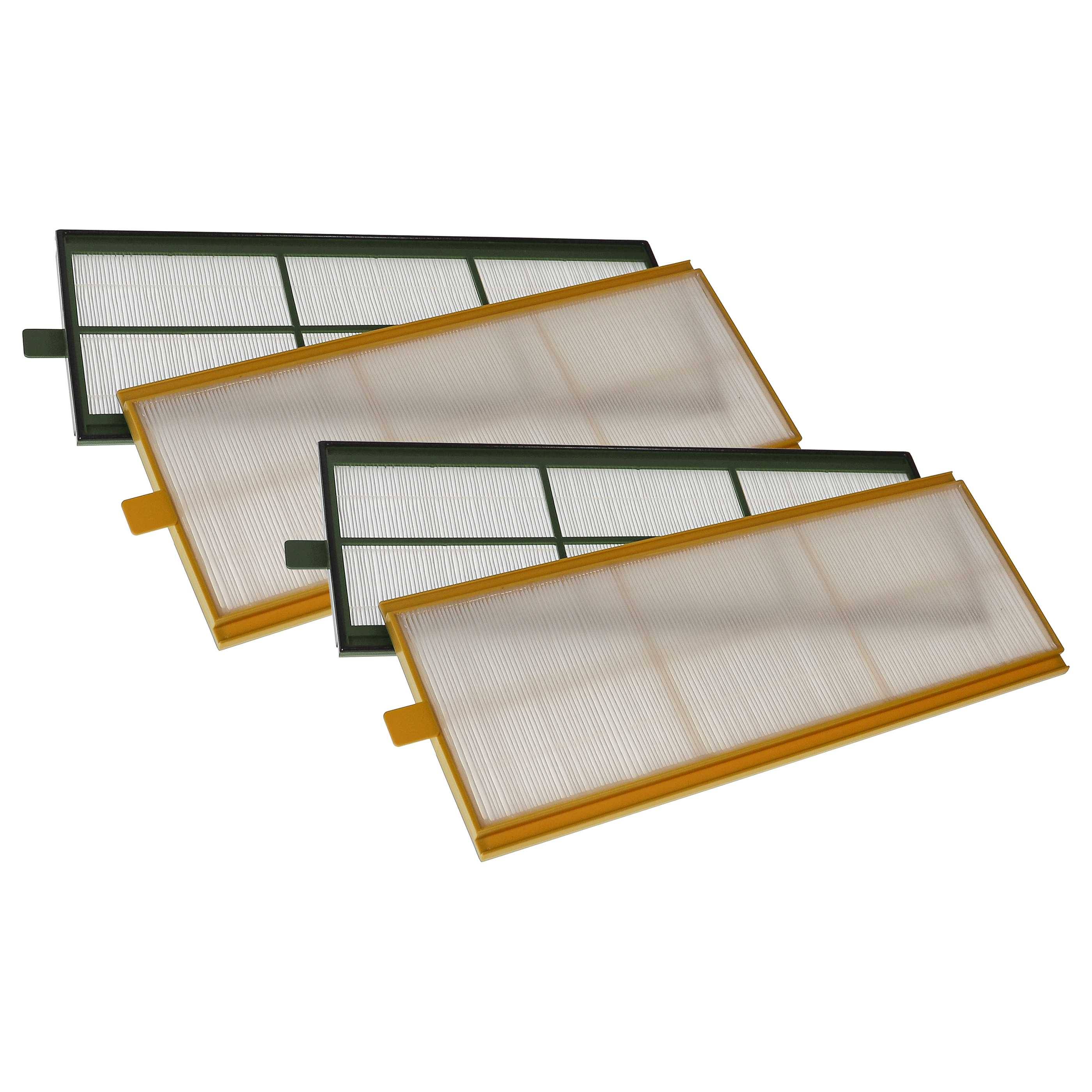 vhbw Filterset kompatibel mit Zehnder ComfoAir 350 Lüftungsgerät - Luftfilter G4 / F7 (4 Stück), 50 x 16 x 1 cm, Weiß / Gelb / Grün