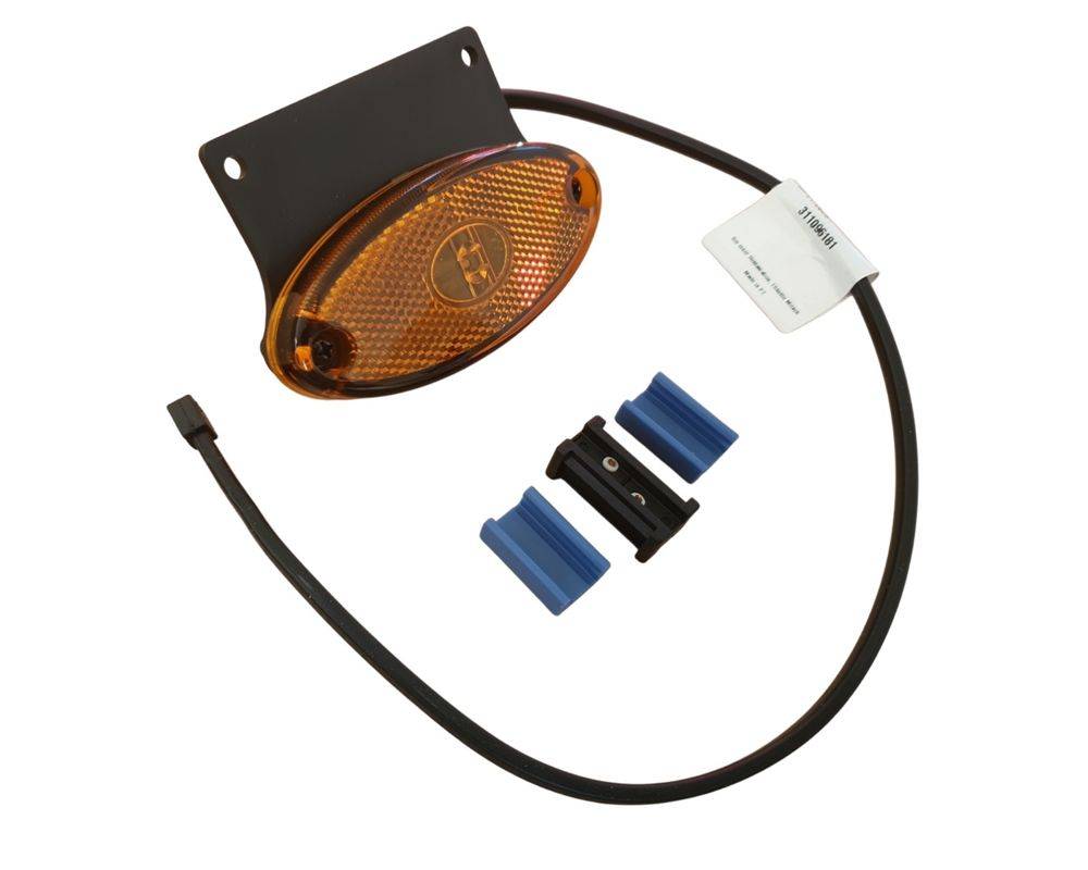 Aspöck Seitenmarkierungsleuchte Flatpoint 2 LED Gelb 0,5 m Kabel mit Halter - 31-2369-017