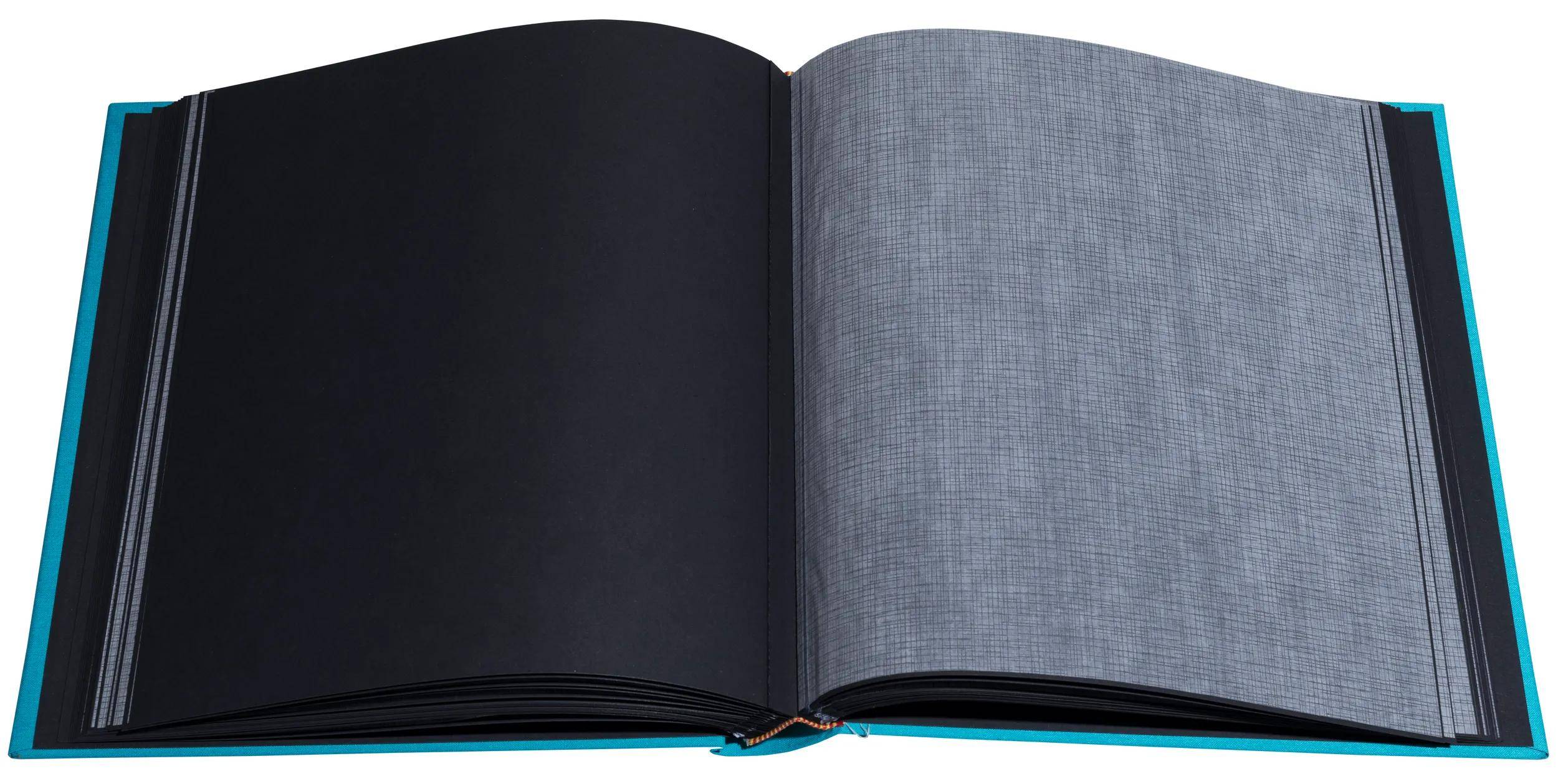 Exacompta Fotoalbum, 60 Seiten schwarz, 29x32 cm, Pop'N Co - Cyan - 16088E