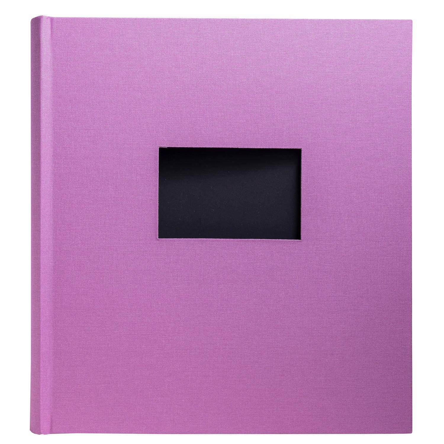 Exacompta Fotoalbum, 60 Seiten schwarz, 29x32 cm, Pop'N Co - Flieder - 16090E