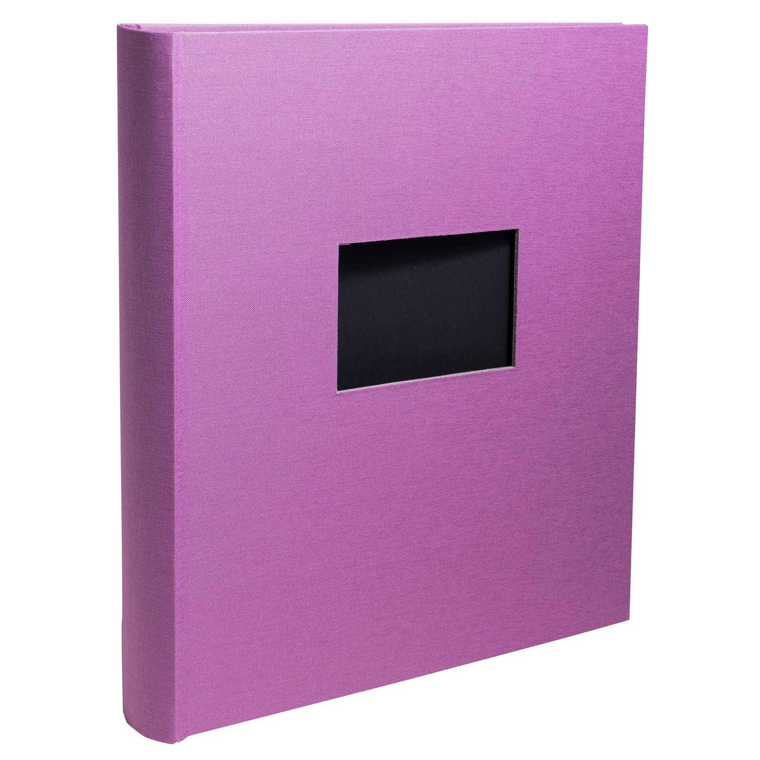 Exacompta Fotoalbum, 60 Seiten schwarz, 29x32 cm, Pop'N Co - Flieder - 16090E