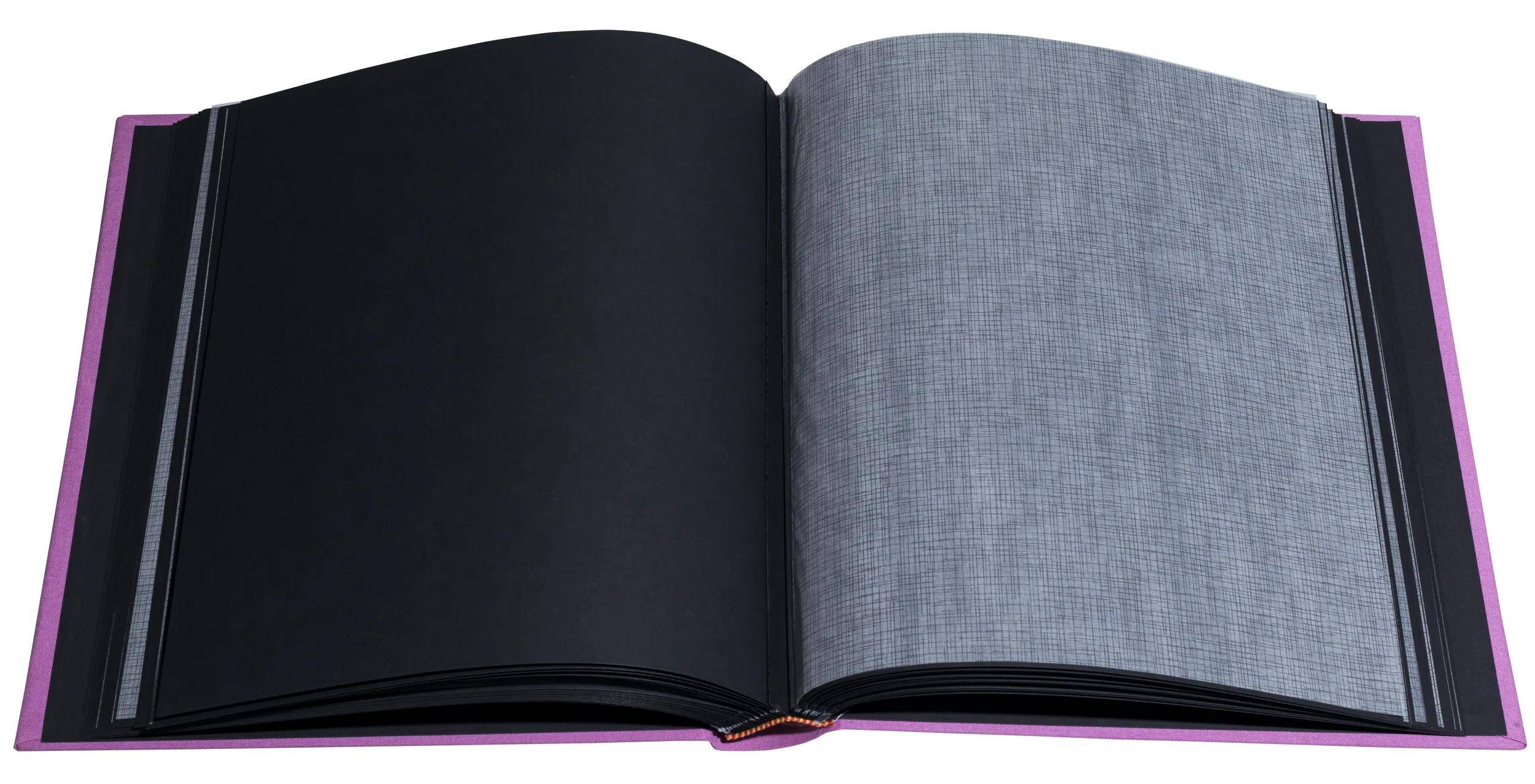 Exacompta Fotoalbum, 60 Seiten schwarz, 29x32 cm, Pop'N Co - Flieder - 16090E