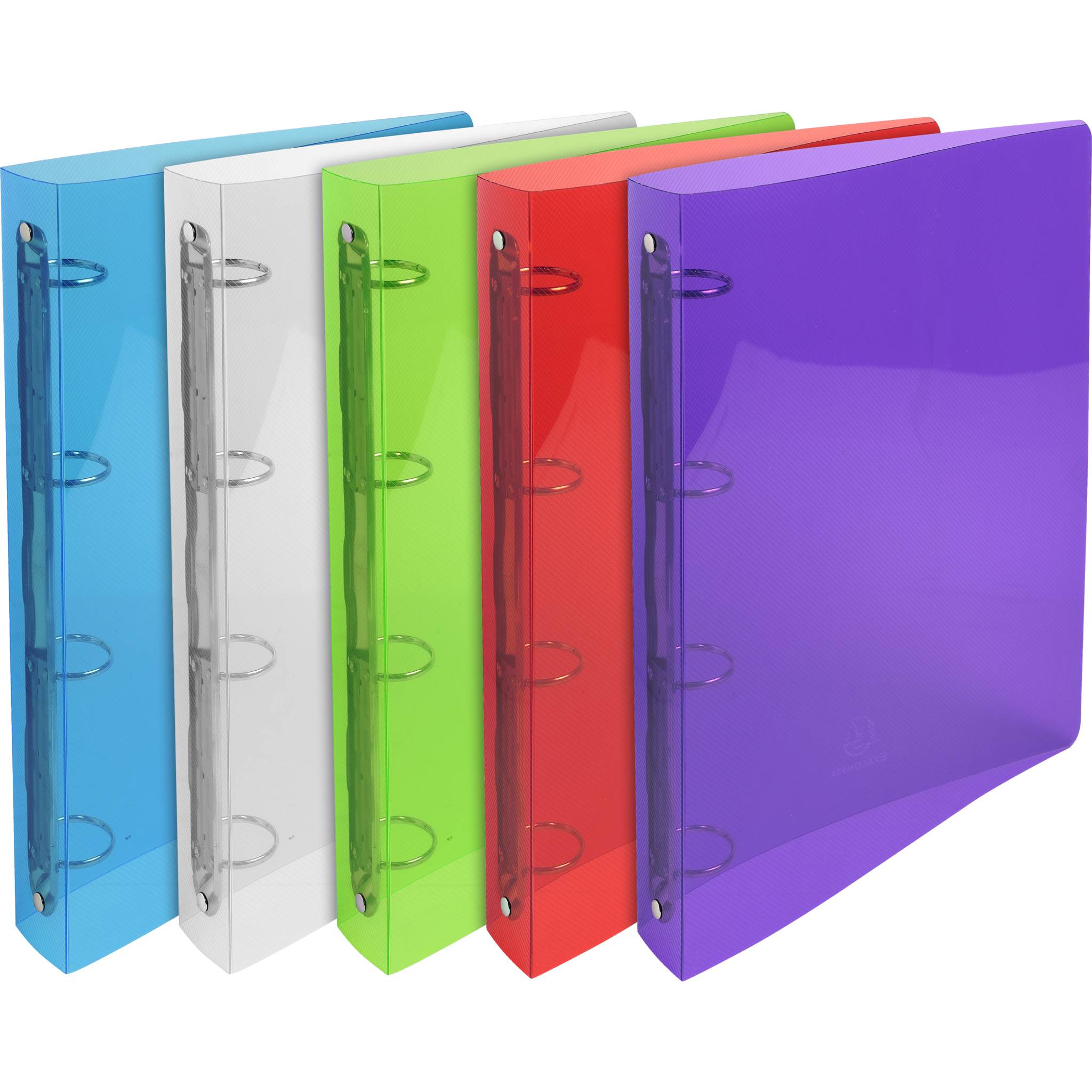 Exacompta 20x Ringbuch aus PP 700µ mit 4 RingeRücken 40mm A4 - sortiert - 51298E