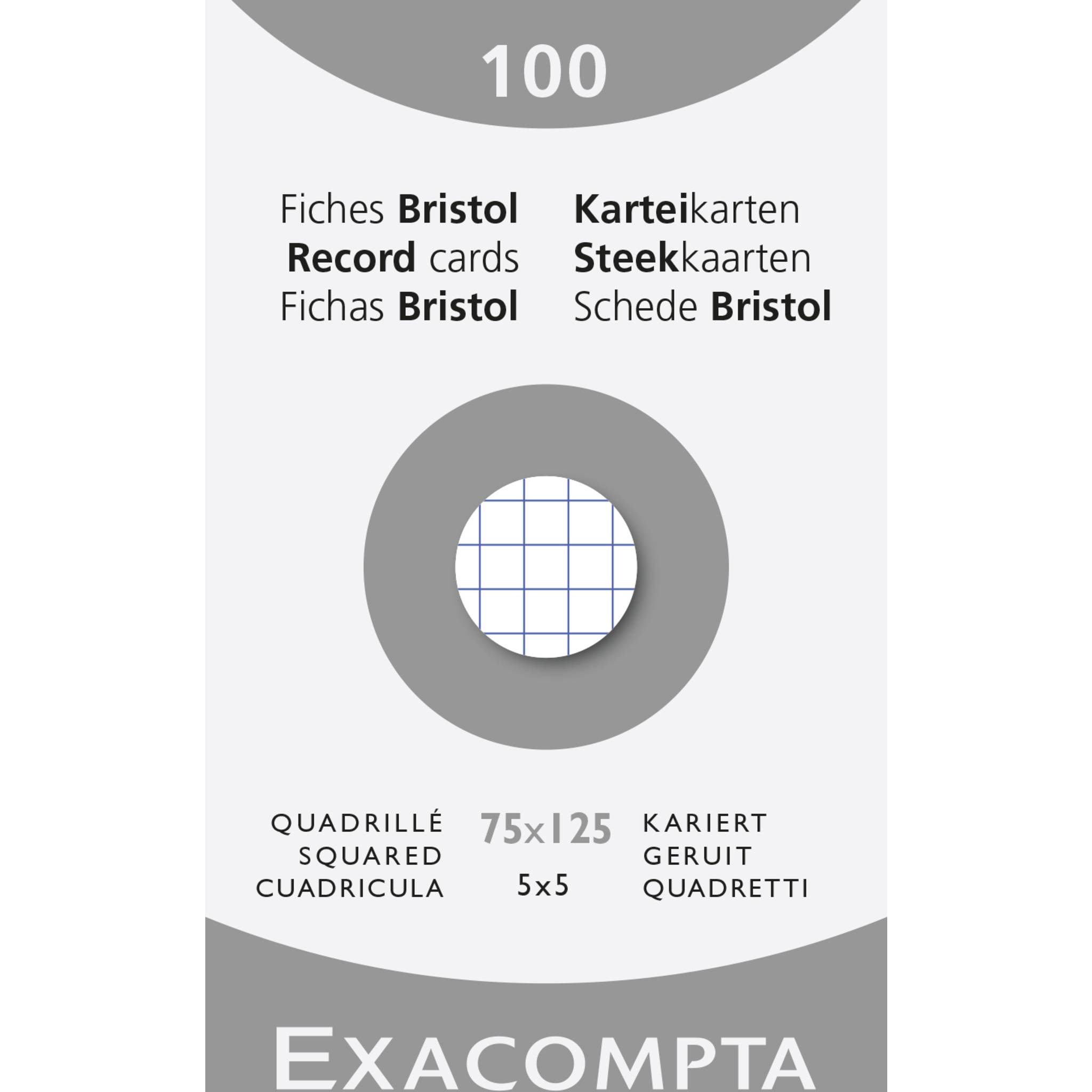 Exacompta Karteikarten 100 Stück 75x125 Weiß - 13201E