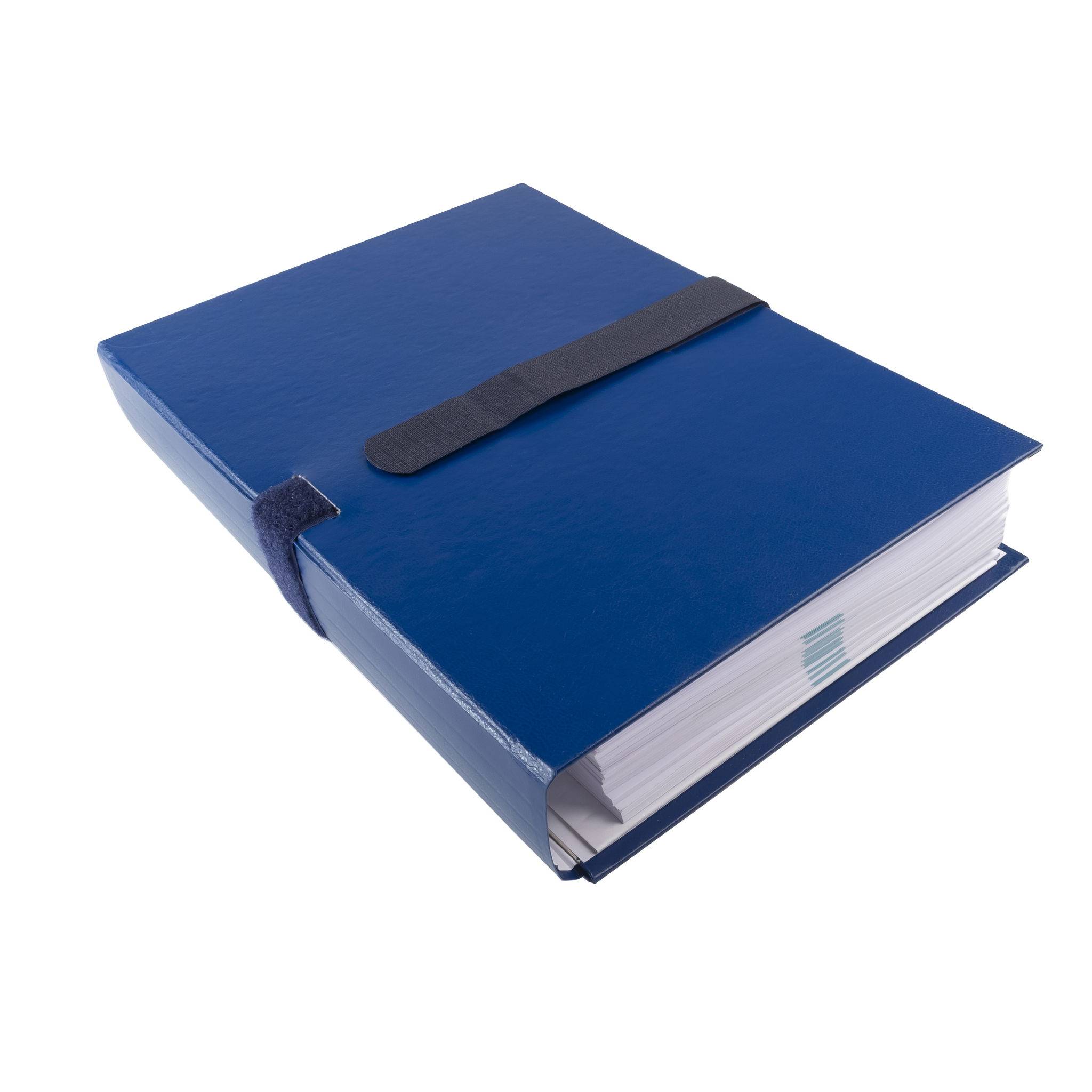 Exacompta 10x Mappe mit Gürtel mit Klettverschluss - 24x32cm Dunkelblau - 2652E