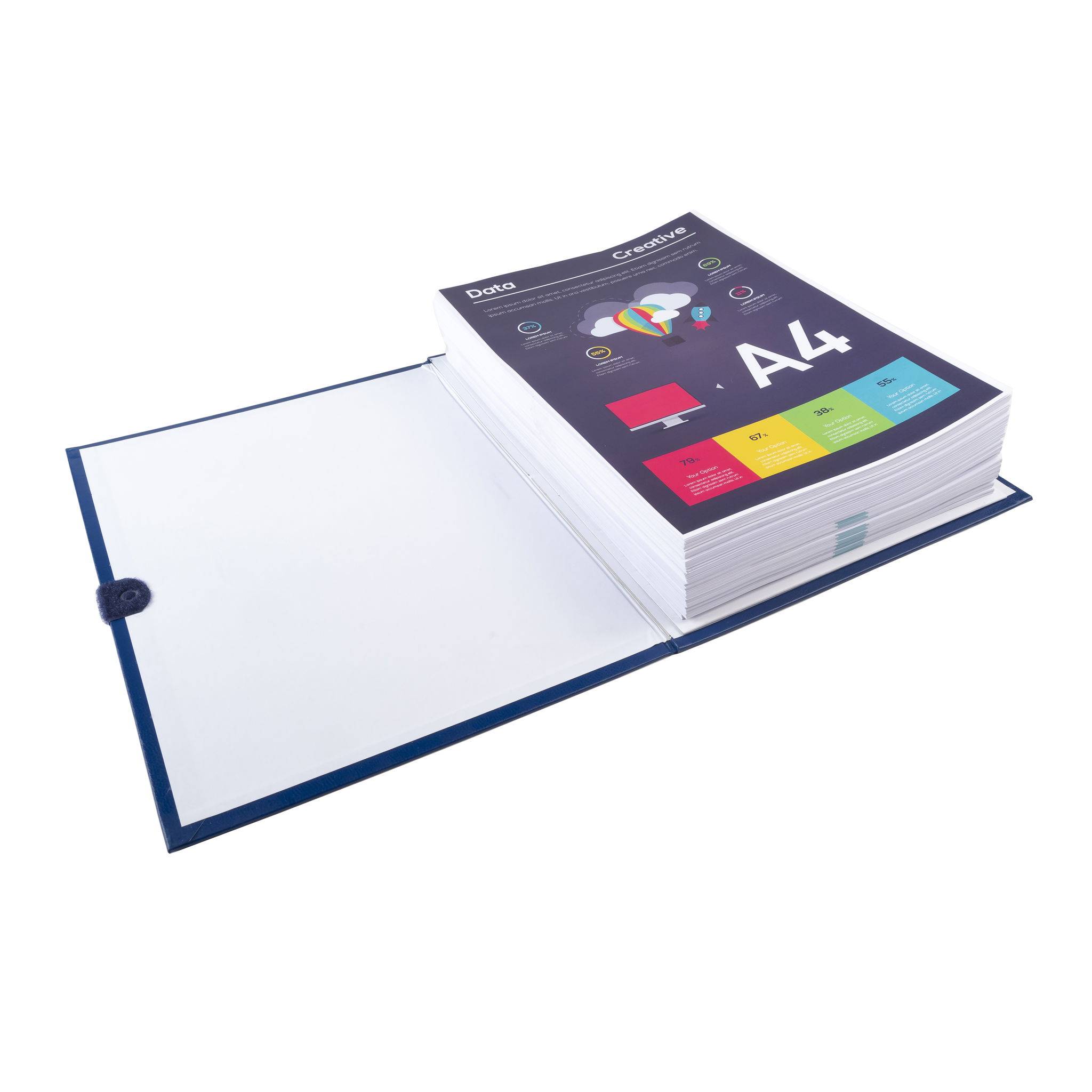 Exacompta 10x Mappe mit Gürtel mit Klettverschluss - 24x32cm Dunkelblau - 2652E