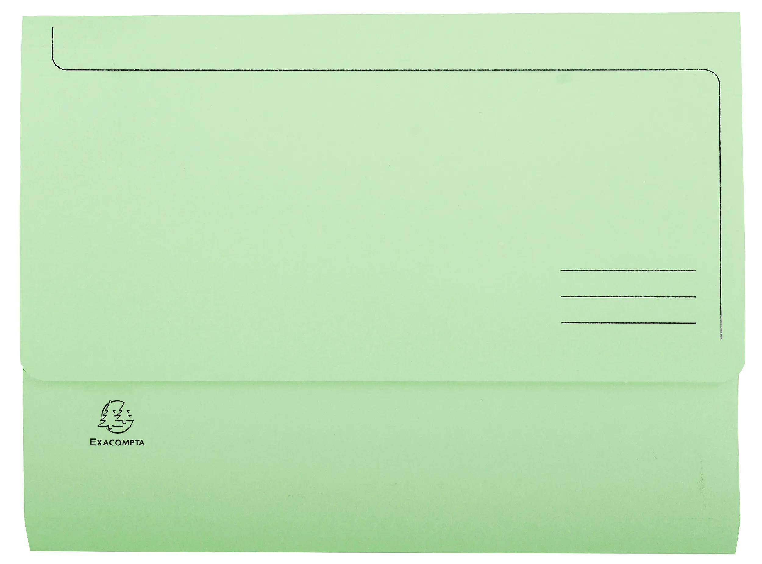 Exacompta 3x 50er Packung Dokumentmappen SUPER 210, A4 - Hellgrün - 46773E