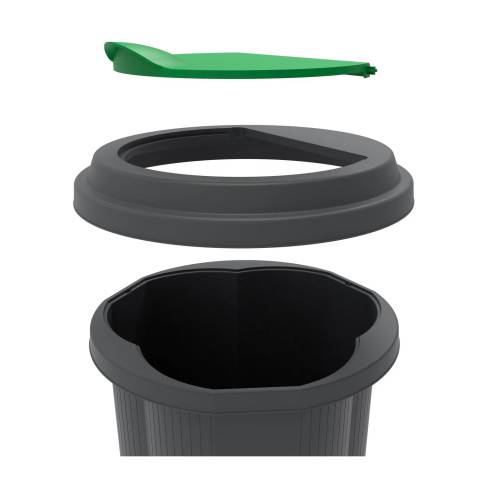 Exacompta Abfalleimer Tri Bin EcoBlack - Schwarz - 44214D