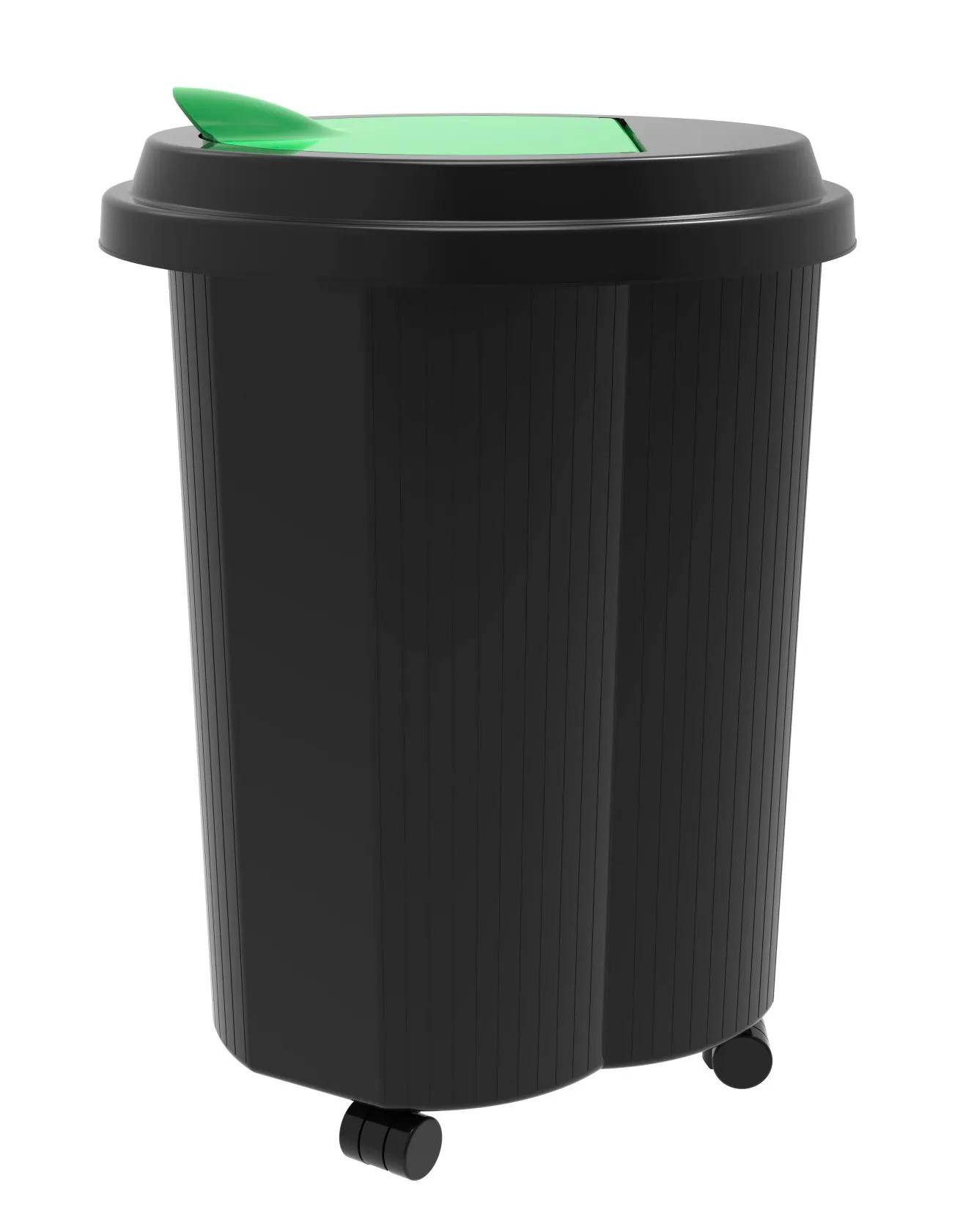 Exacompta Abfalleimer Tri Bin EcoBlack - Schwarz - 44214D