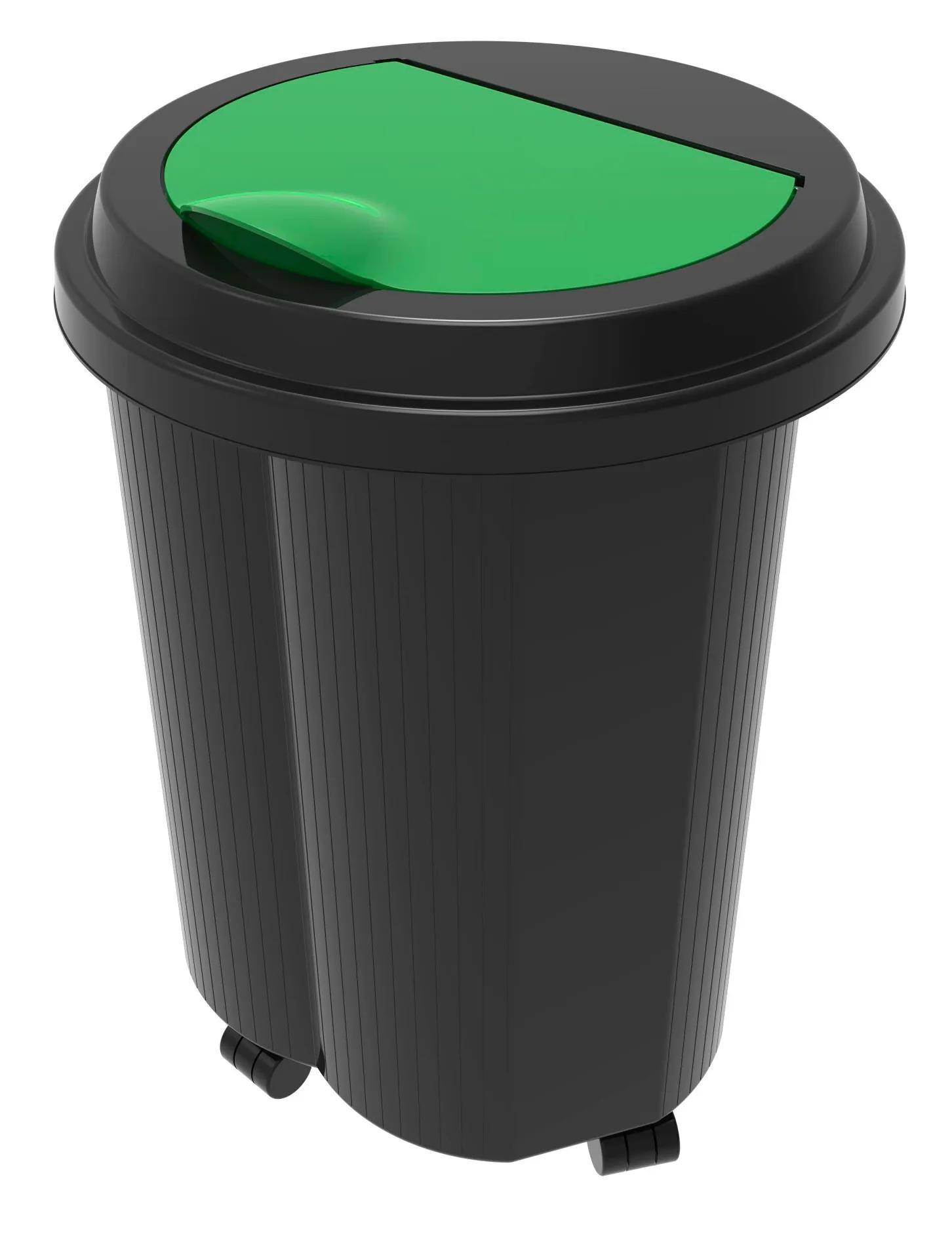 Exacompta Abfalleimer Tri Bin EcoBlack - Schwarz - 44214D
