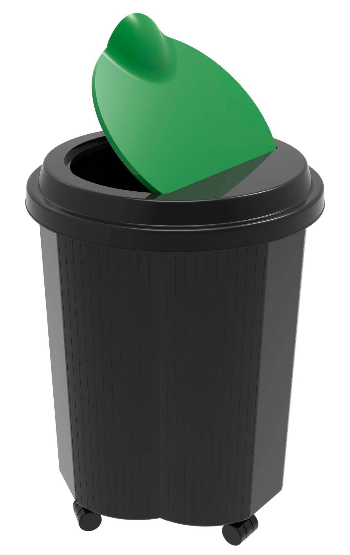 Exacompta Abfalleimer Tri Bin EcoBlack - Schwarz - 44214D