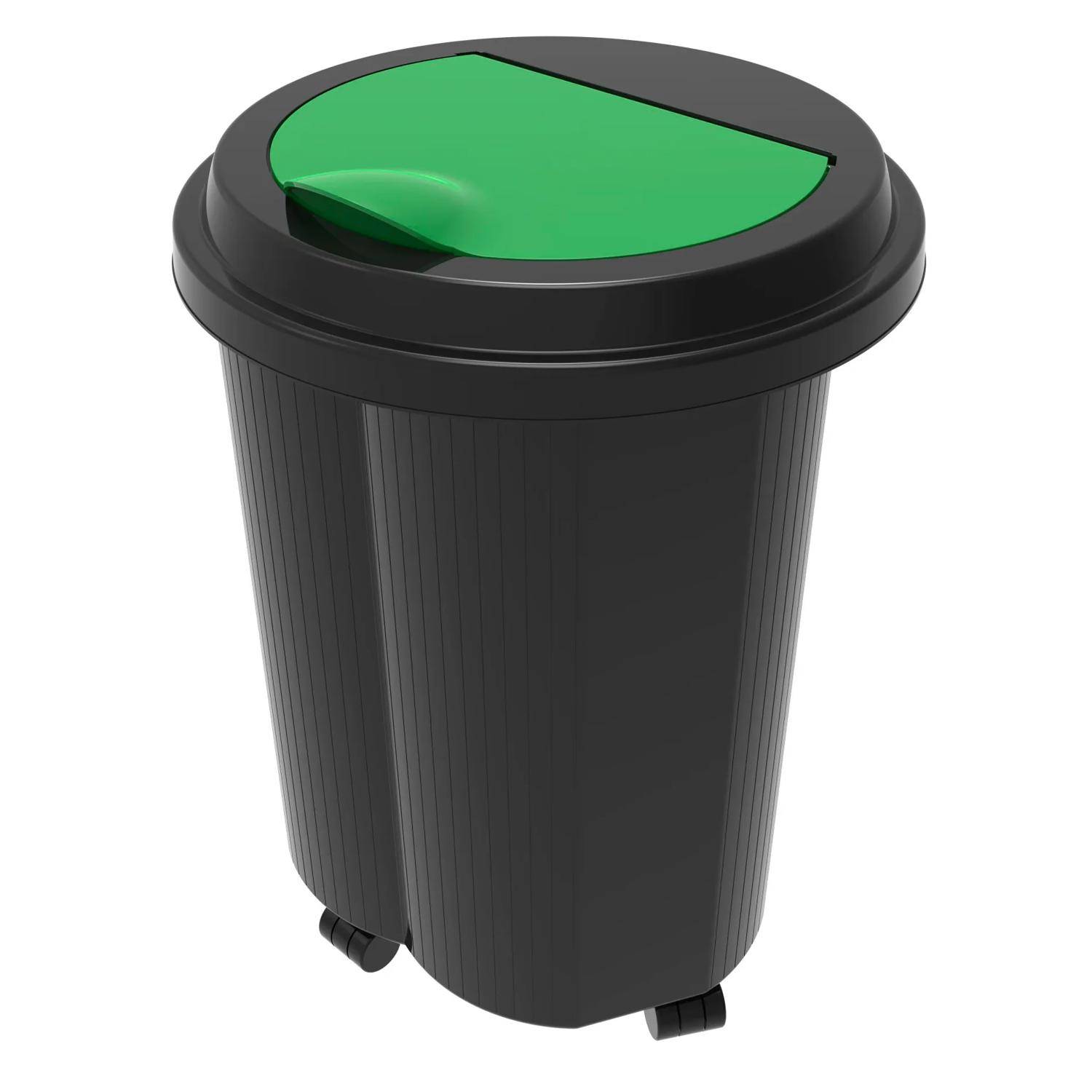 Exacompta Abfalleimer Tri Bin EcoBlack - Schwarz - 44214D