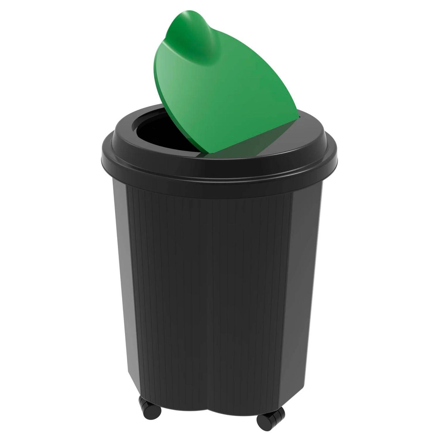 Exacompta Abfalleimer Tri Bin EcoBlack - Schwarz - 44214D