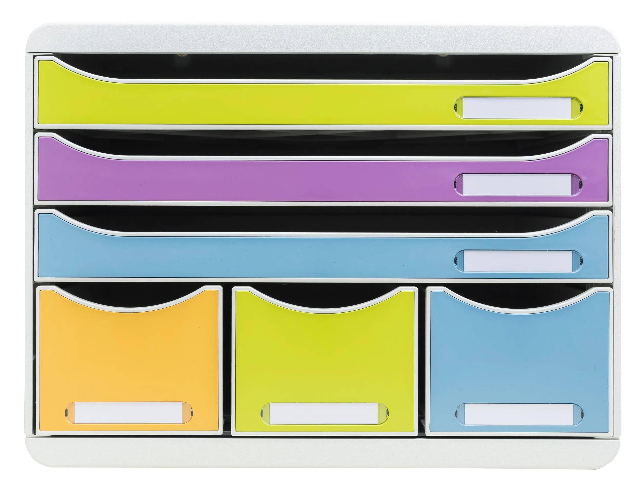 Exacompta Schubladenbox STOREBOX, 6 Schubladen, Pop N'Co Farben sortiert 306909D