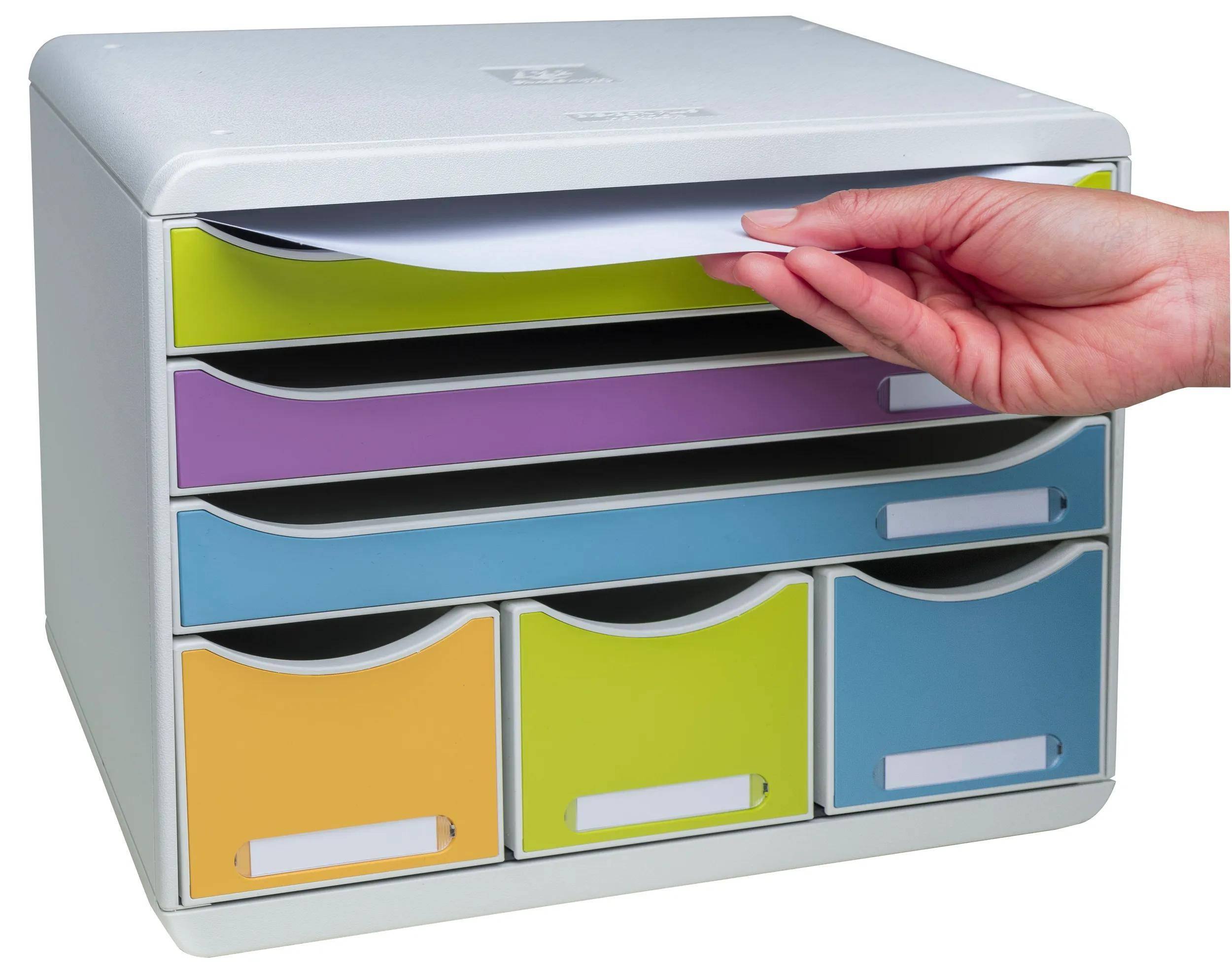Exacompta Schubladenbox STOREBOX, 6 Schubladen, Pop N'Co Farben sortiert 306909D