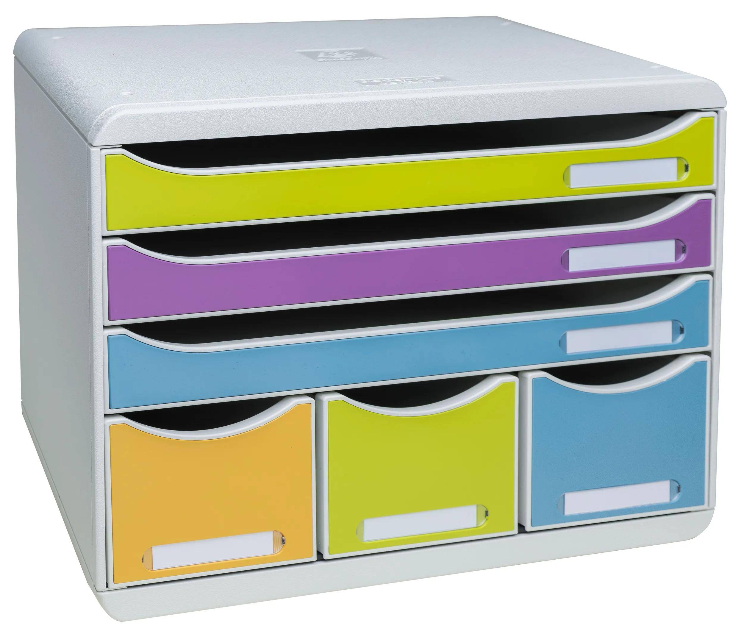 Exacompta Schubladenbox STOREBOX, 6 Schubladen, Pop N'Co Farben sortiert 306909D