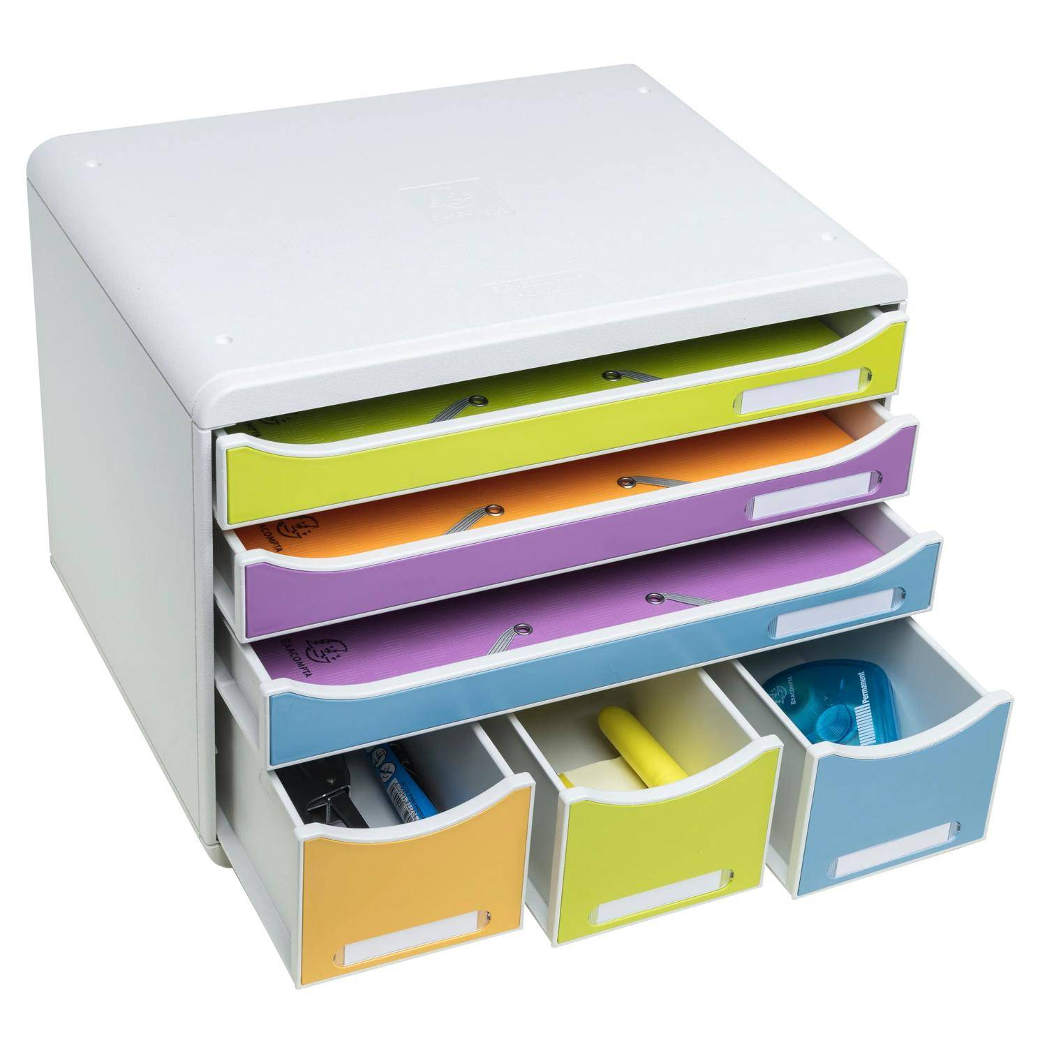 Exacompta Schubladenbox STOREBOX, 6 Schubladen, Pop N'Co Farben sortiert 306909D