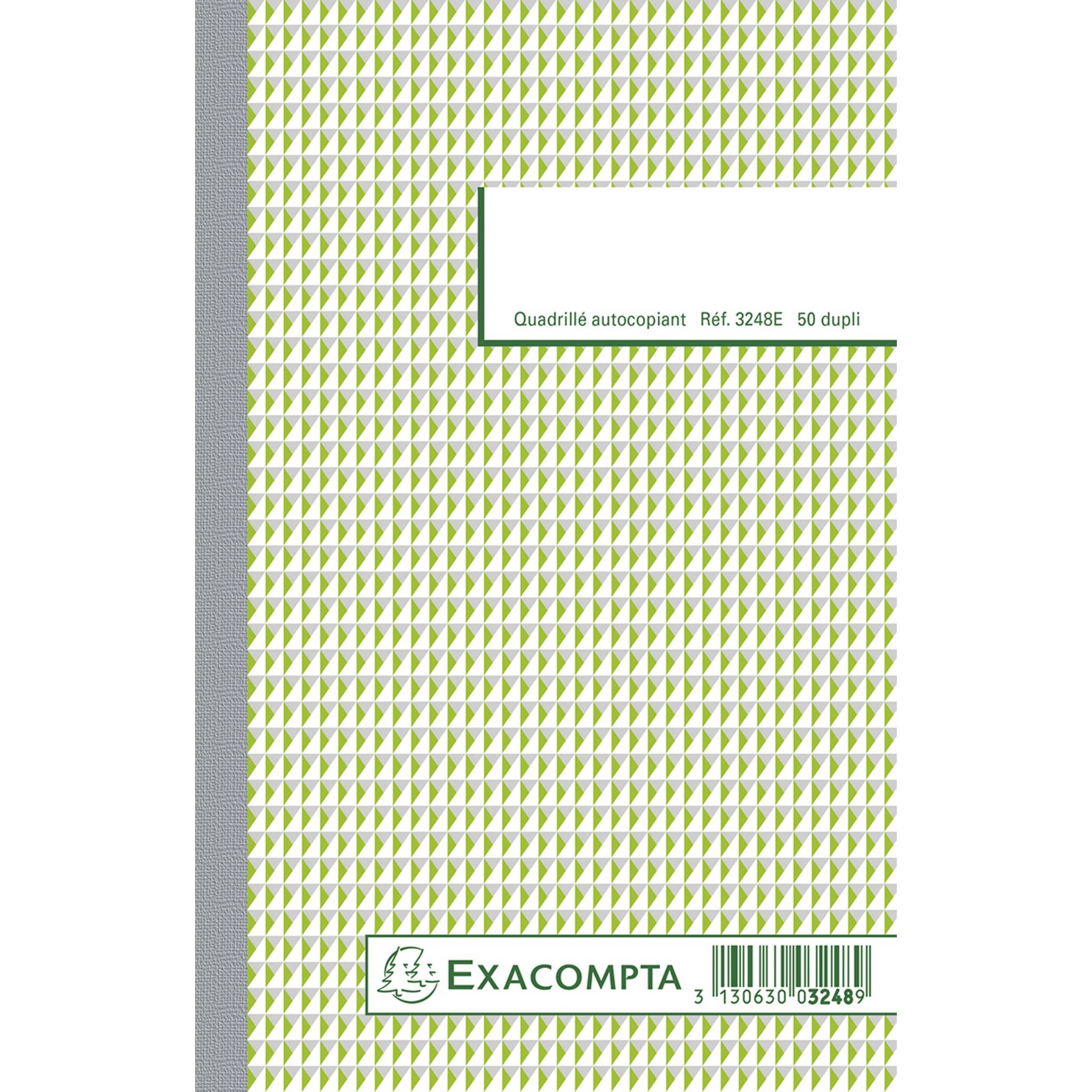 Exacompta 10x Duplicate Book 21x13.5cm Squared 50 Pgs - x 10 - - 3248E