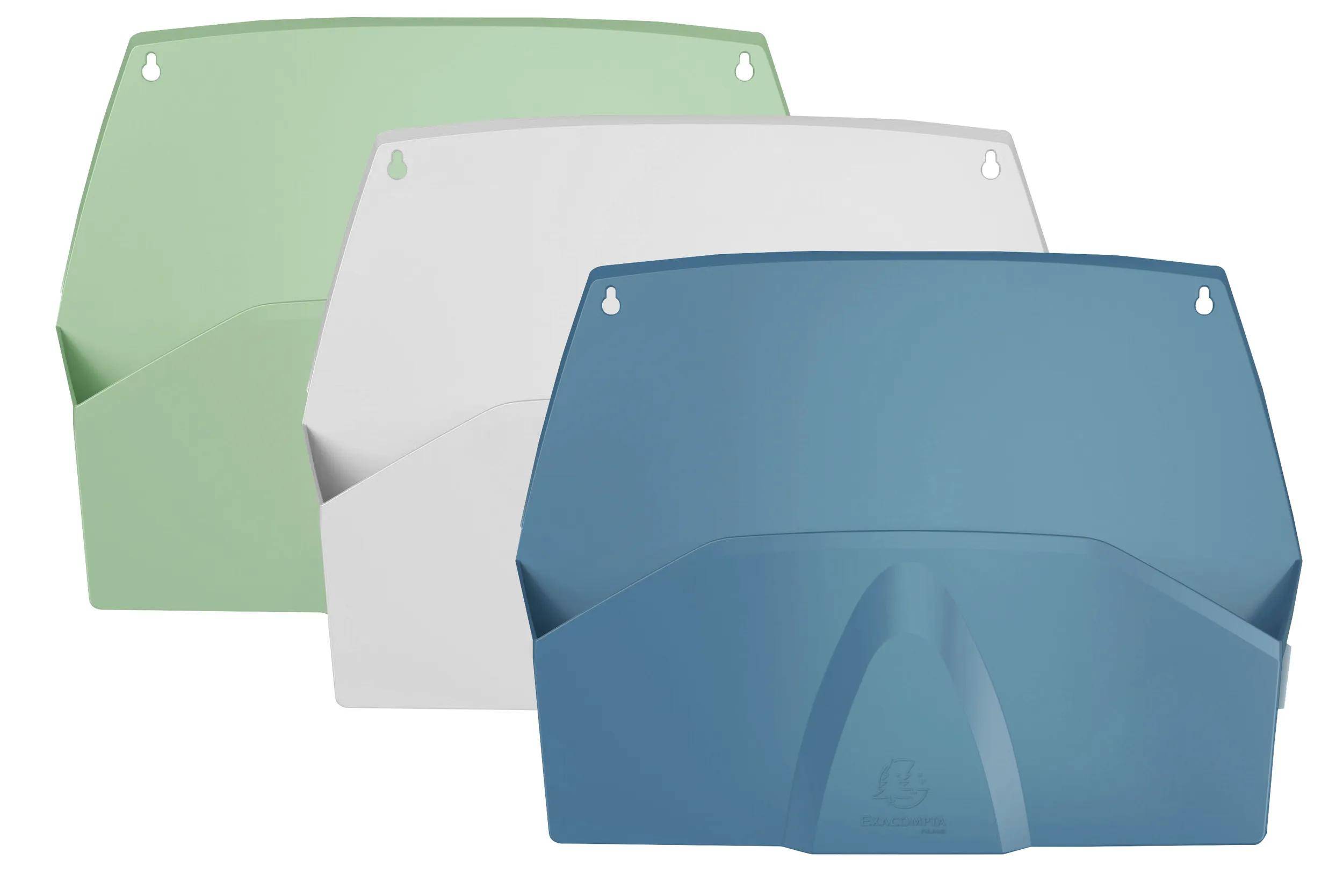 Exacompta 3er-Set Wandprospekthalter 72x382x289mm - Farben sortiert - 611303SETD