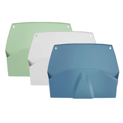 Exacompta 3er-Set Wandprospekthalter 72x382x289mm - Farben sortiert - 611303SETD