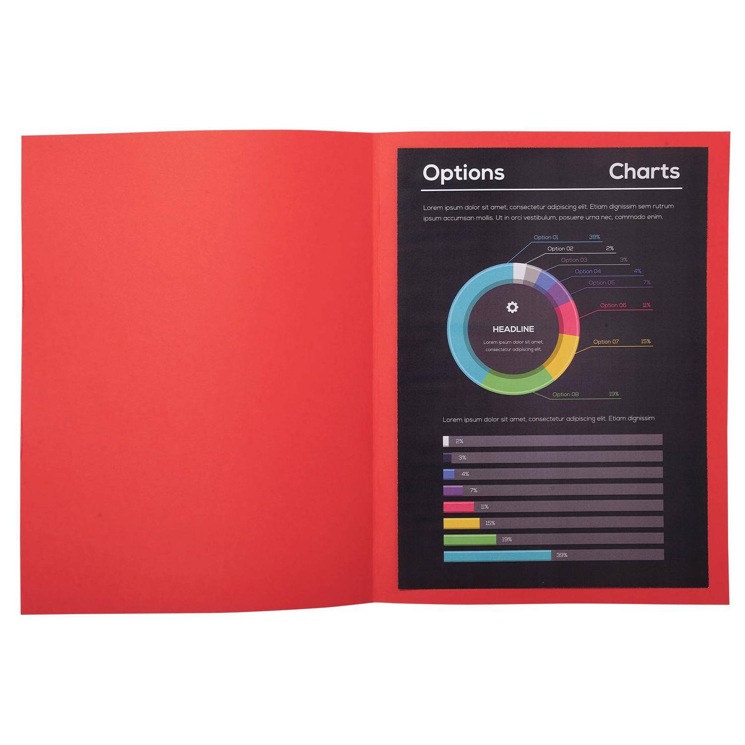 Exacompta 10x 10er Packung ROCK''S 210 24x32cm - Rot - 217112E