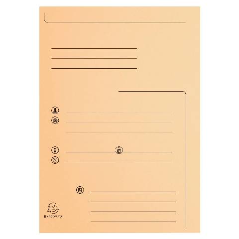Exacompta 5x 25er Aktenmappen 2 Klappen SUPER 210 - 24x32cm - sortiert - 334000E