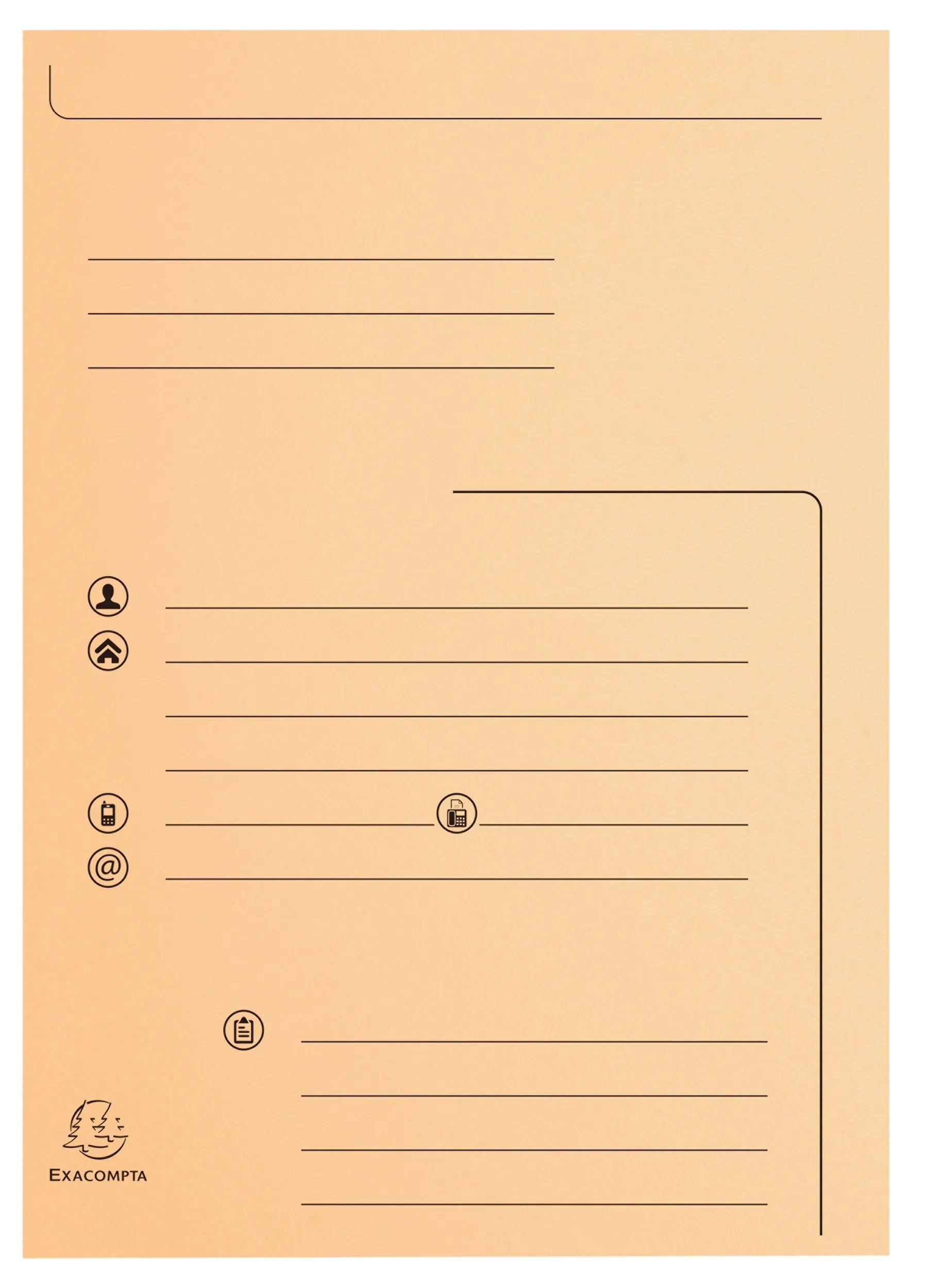 Exacompta 5x 25er Aktenmappen 2 Klappen SUPER 210 - 24x32cm - sortiert - 334000E