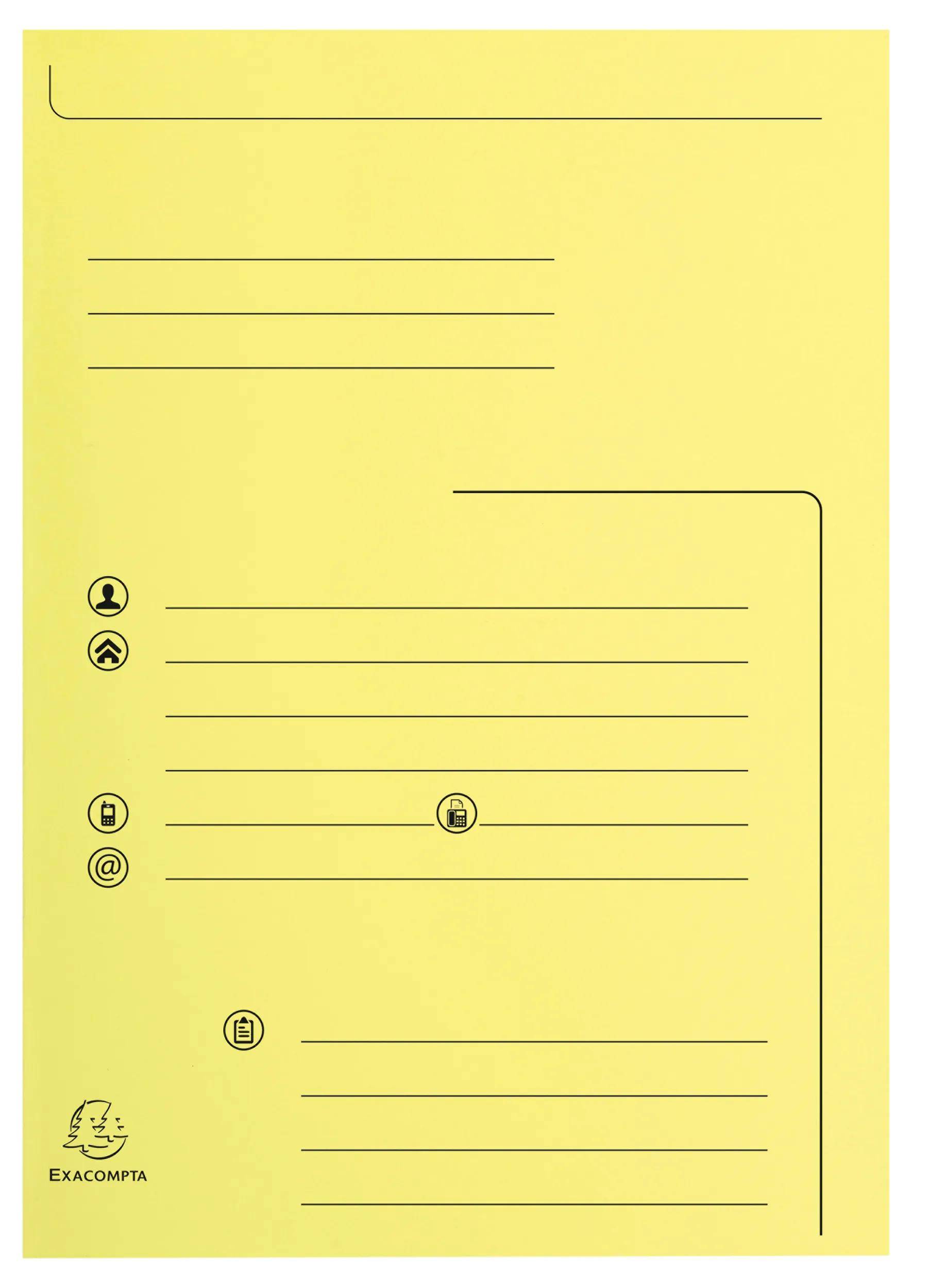 Exacompta 5x 25er Aktenmappen 2 Klappen SUPER 210 - 24x32cm - sortiert - 334000E