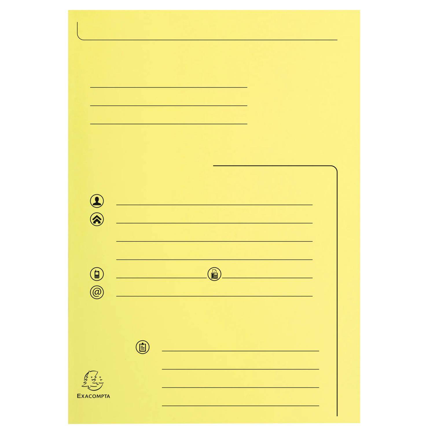 Exacompta 5x 25er Aktenmappen 2 Klappen SUPER 210 - 24x32cm - sortiert - 334000E