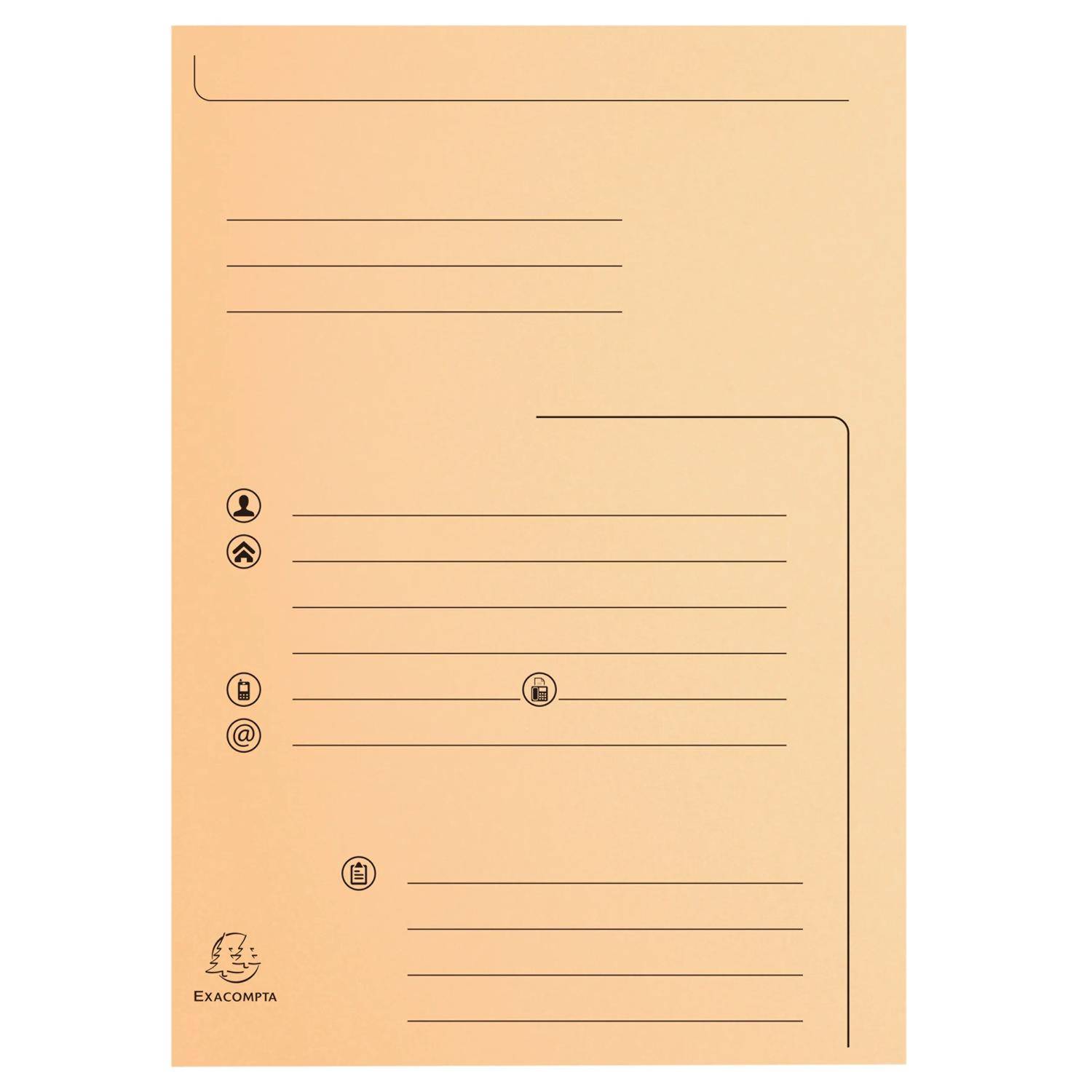 Exacompta 5x 25er Aktenmappen 2 Klappen SUPER 210 - 24x32cm - sortiert - 334000E