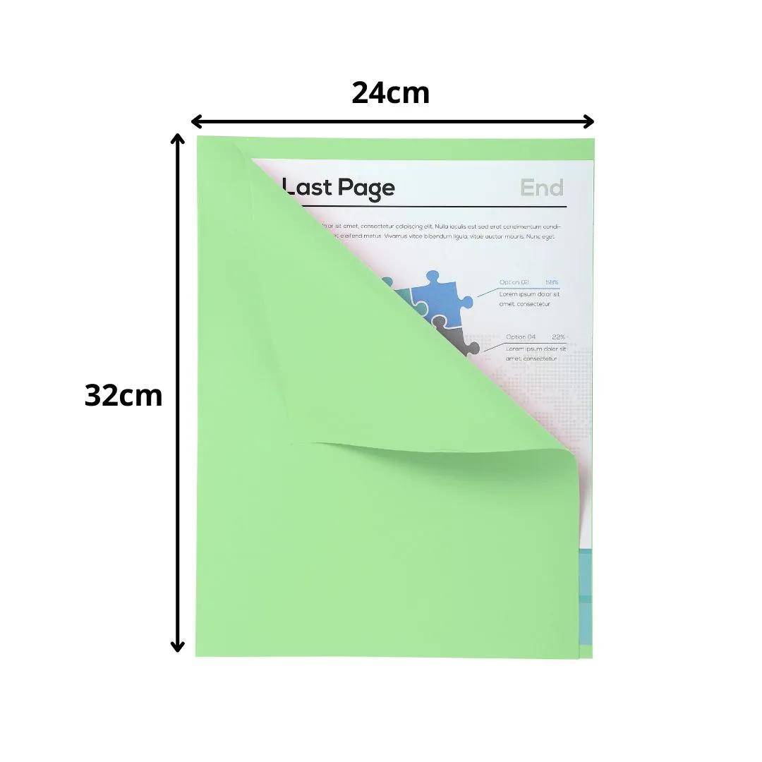 Exacompta 5x 100er Packung FOREVER® 170 mit rotem Rand - Giftgrün - 421004E