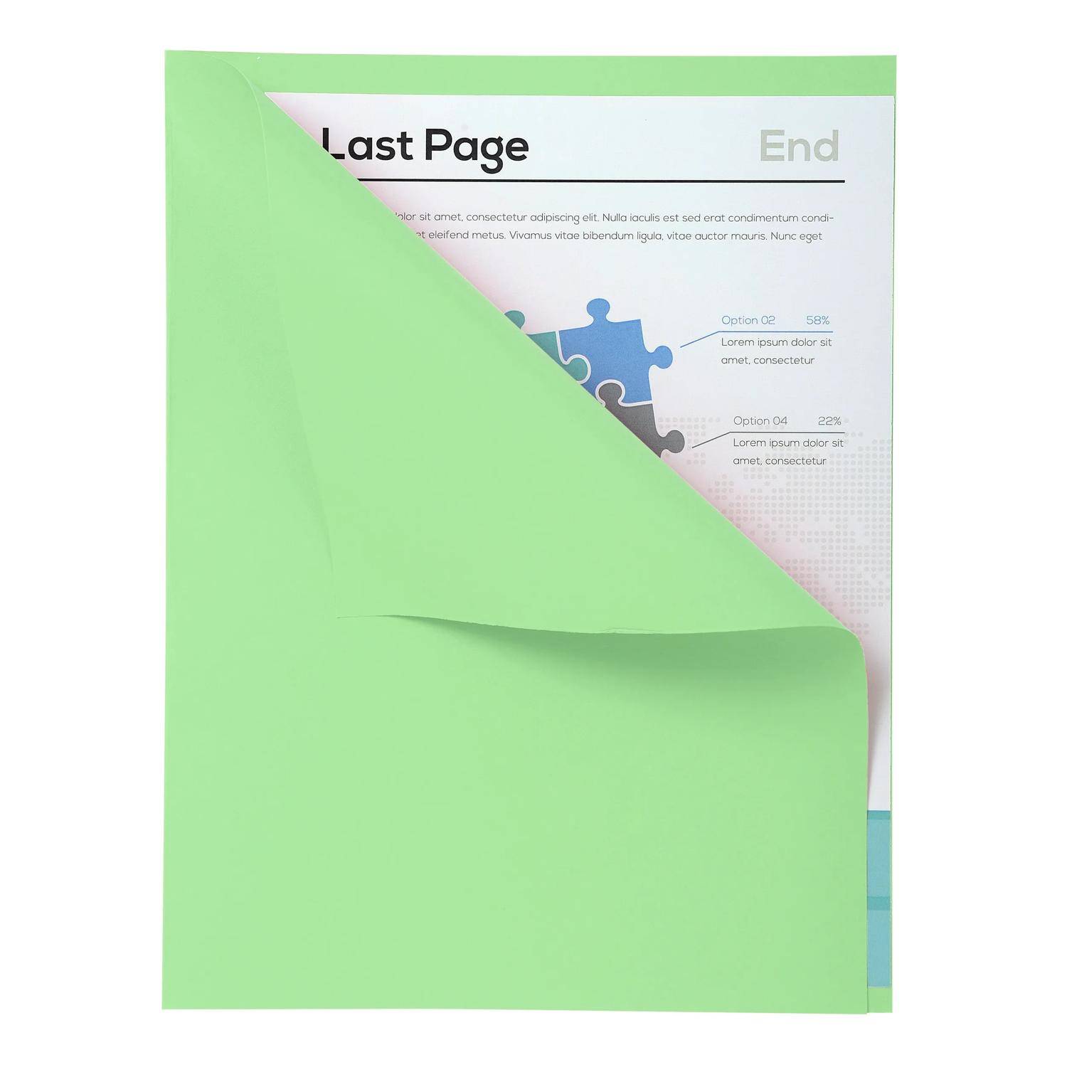 Exacompta 5x 100er Packung FOREVER® 170 mit rotem Rand - Giftgrün - 421004E