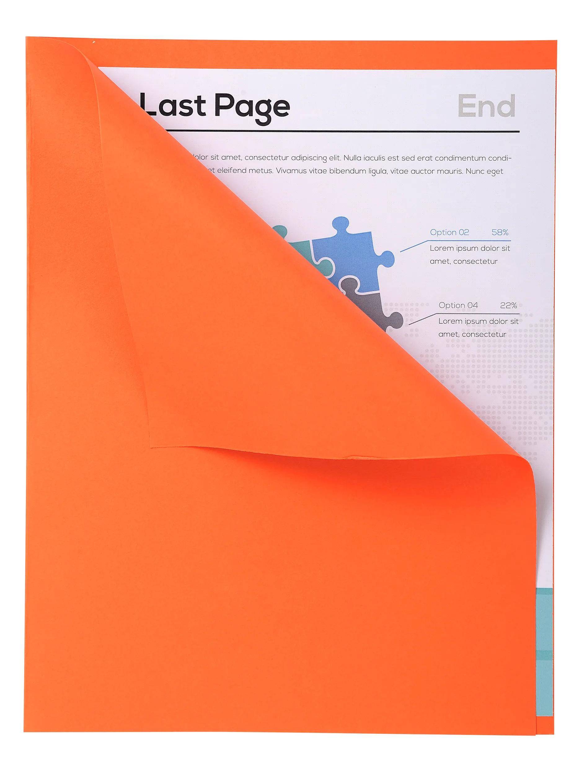 Exacompta 5x 100er Packung FOREVER® 170 mit rotem Rand - Orange - 421007E