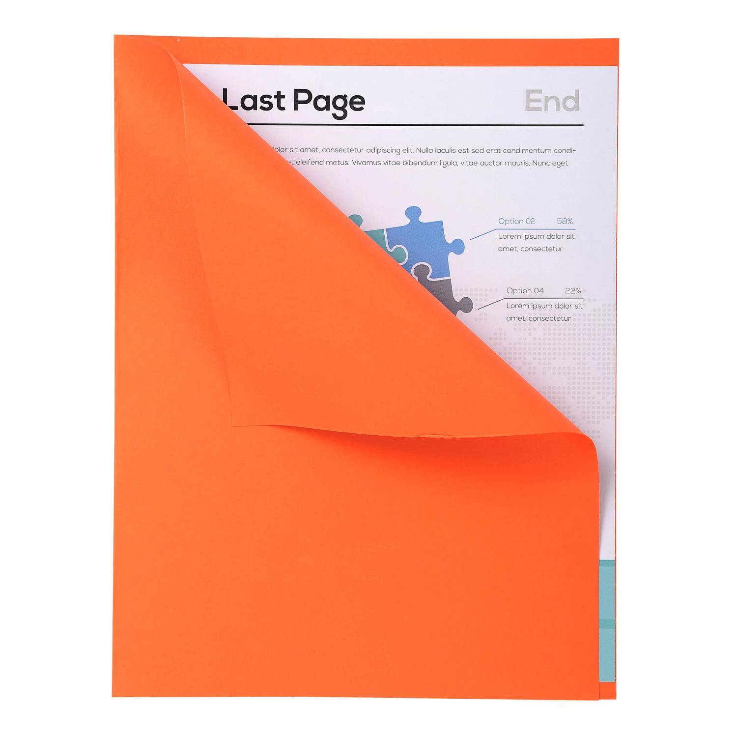 Exacompta 5x 100er Packung FOREVER® 170 mit rotem Rand - Orange - 421007E