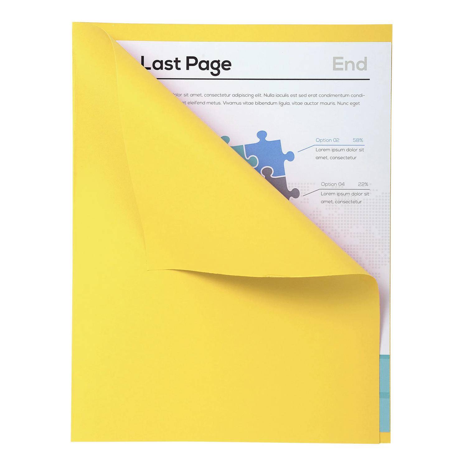 Exacompta 5x 100er Packung FOREVER® 170 mit rotem Rand - Gelb - 421005E