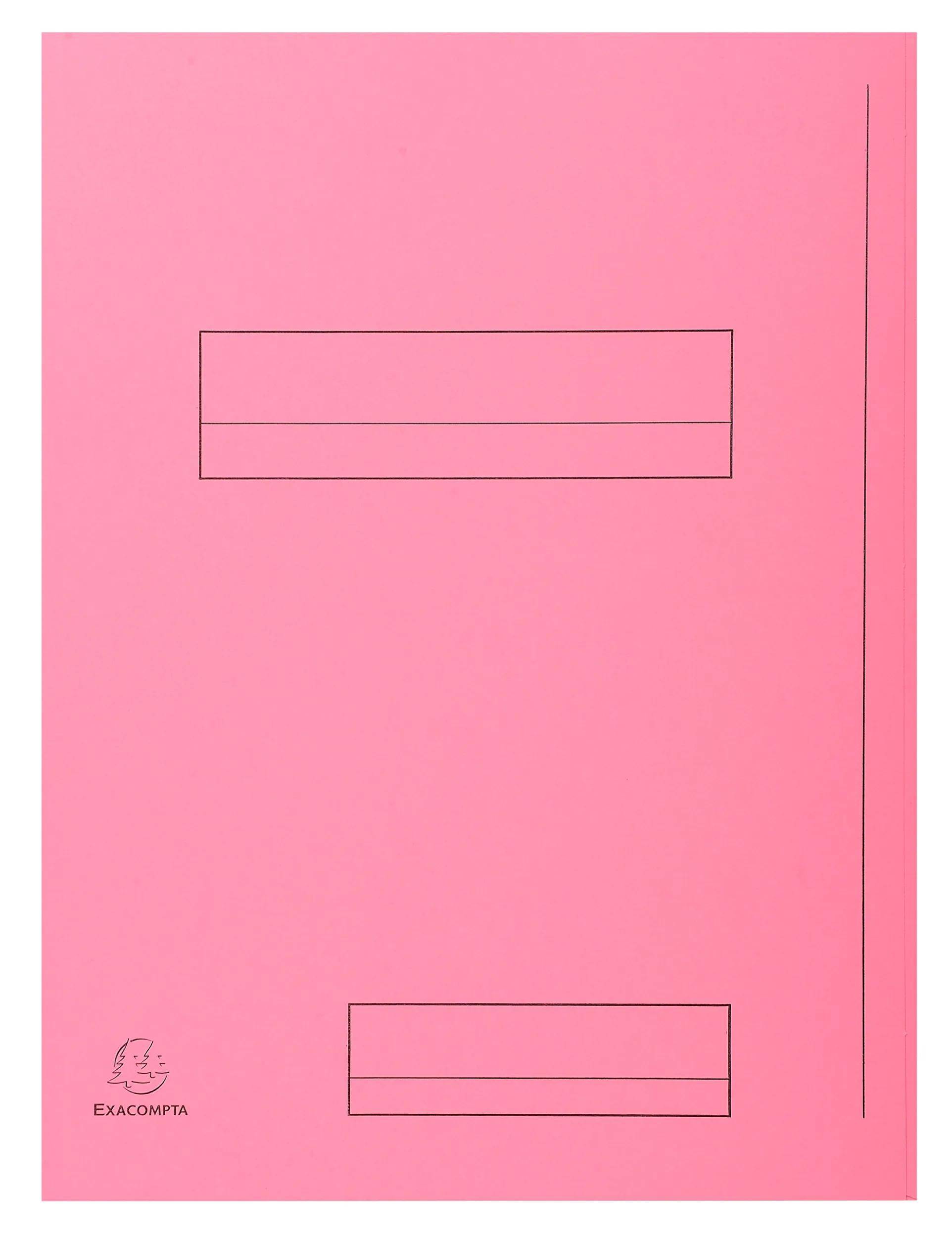 Exacompta 5x 50er Aktenmappe 2 Klappen SUPER 210 24x32cm - Rosa - 335003E