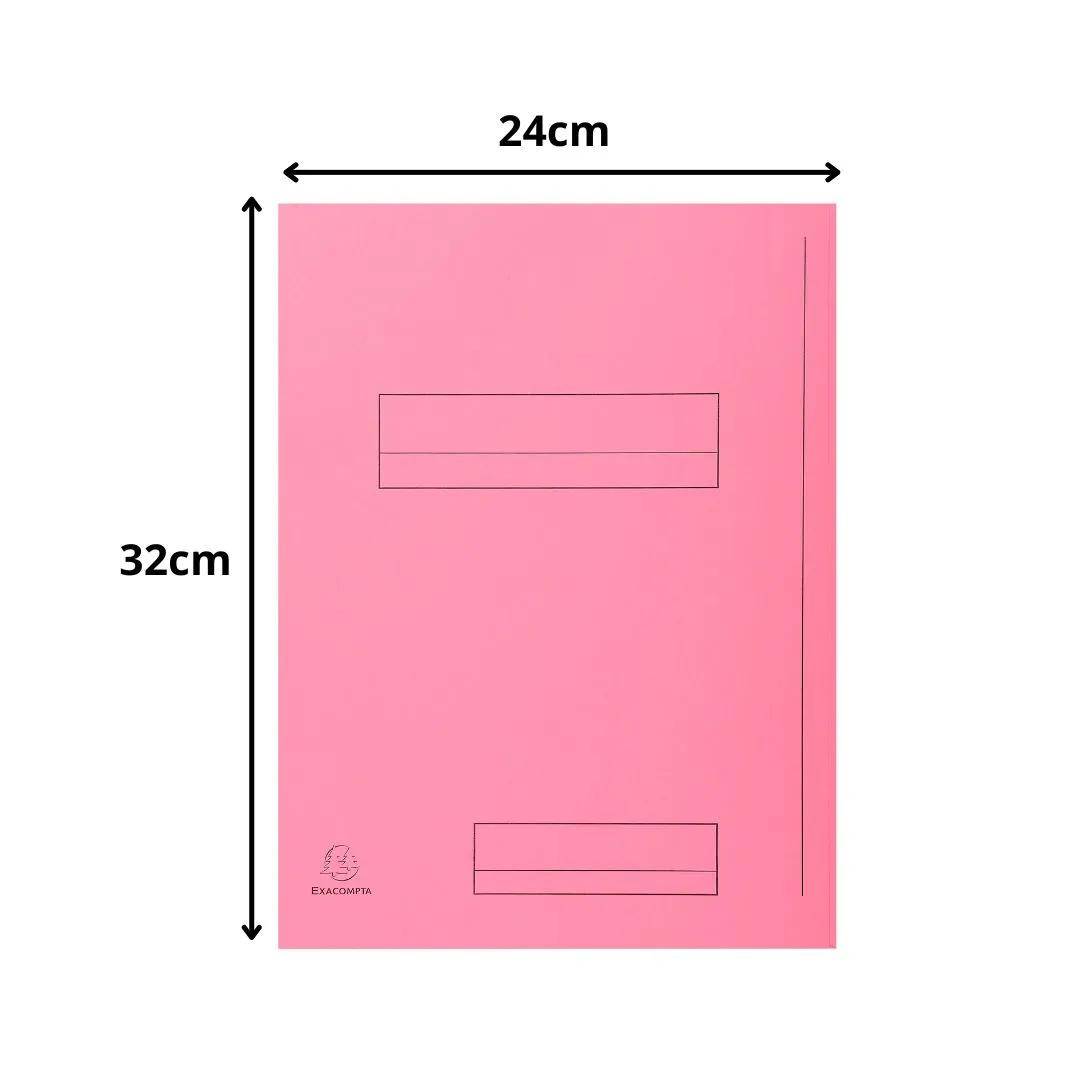 Exacompta 5x 50er Aktenmappe 2 Klappen SUPER 210 24x32cm - Rosa - 335003E